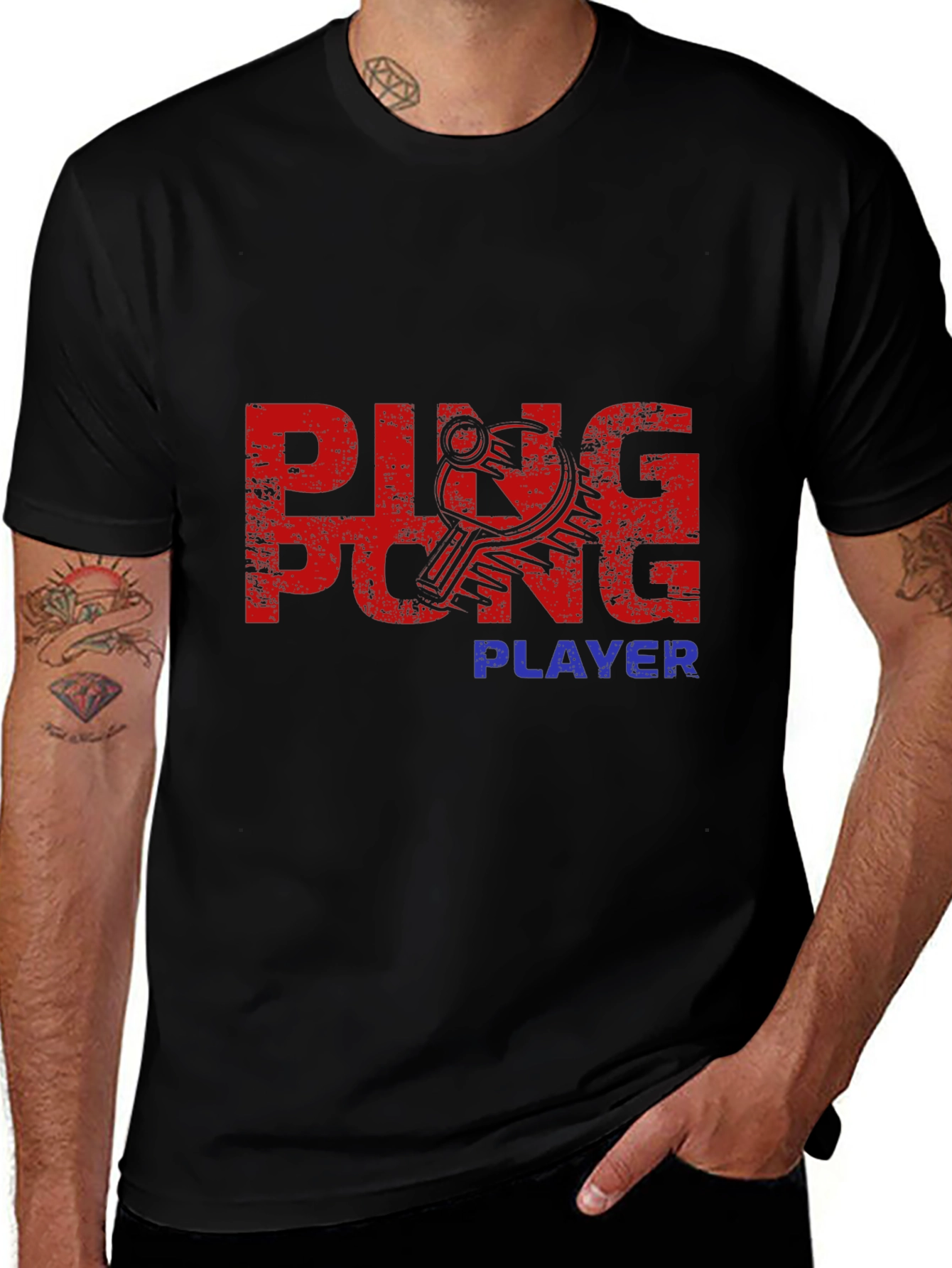 Ping Pong Player Graphic Tee - Stylish & Unique