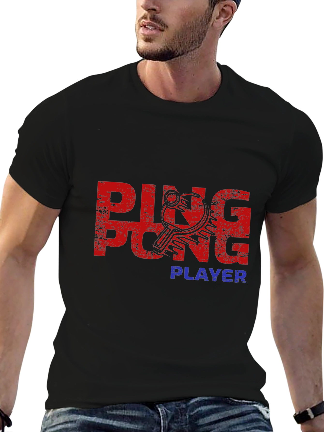 Ping Pong Player Graphic Tee - Stylish & Unique