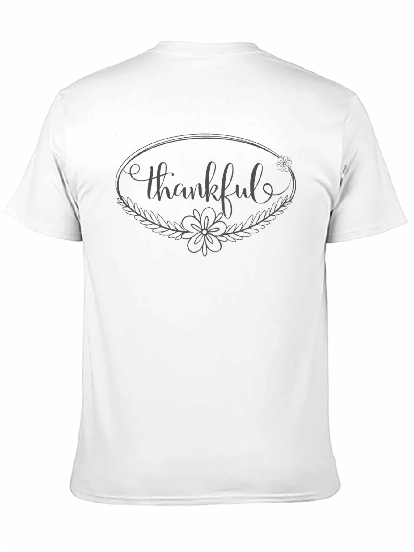 Thankful Graphic Tee - Black Casual T-Shirt