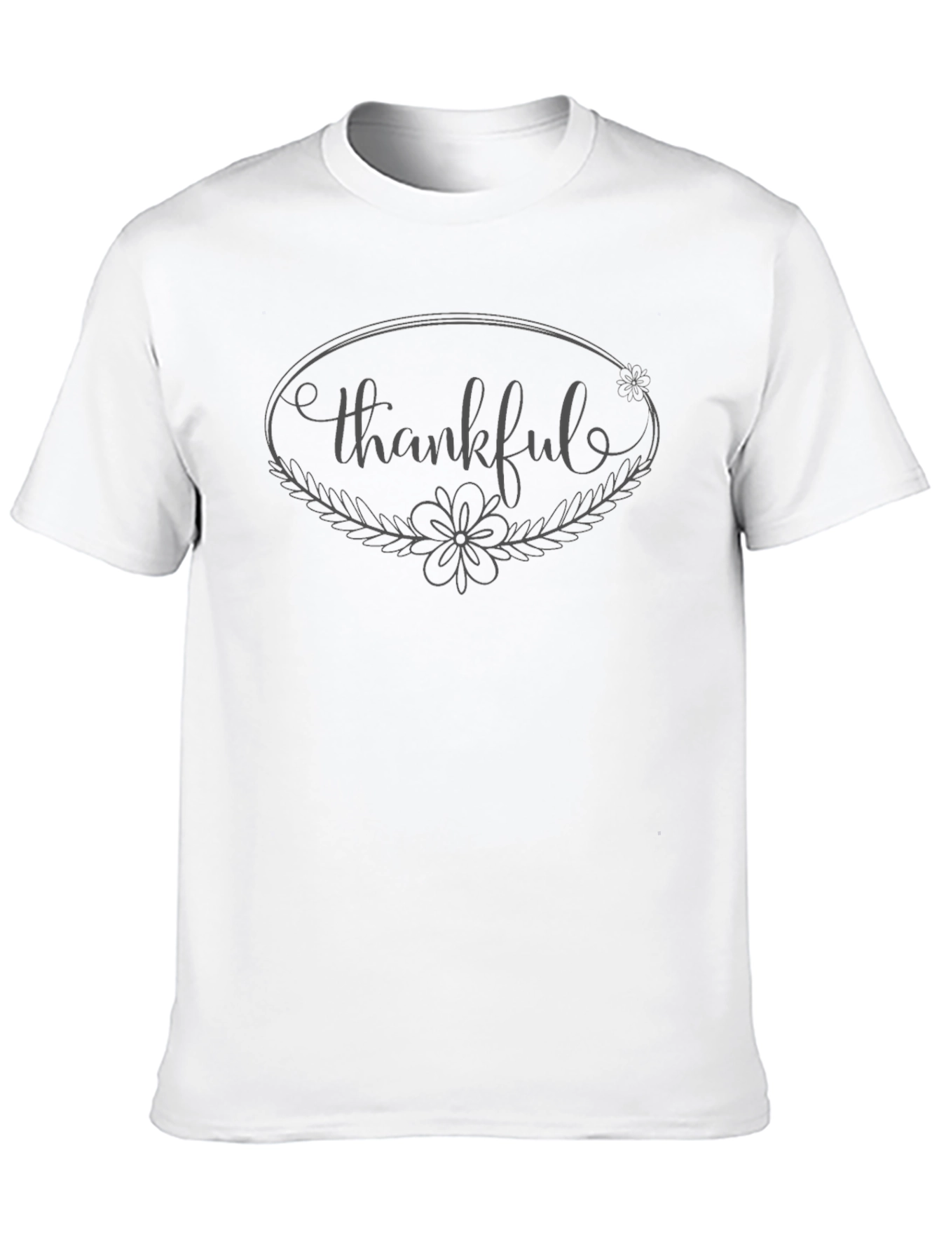 Thankful Graphic Tee - Black Casual T-Shirt