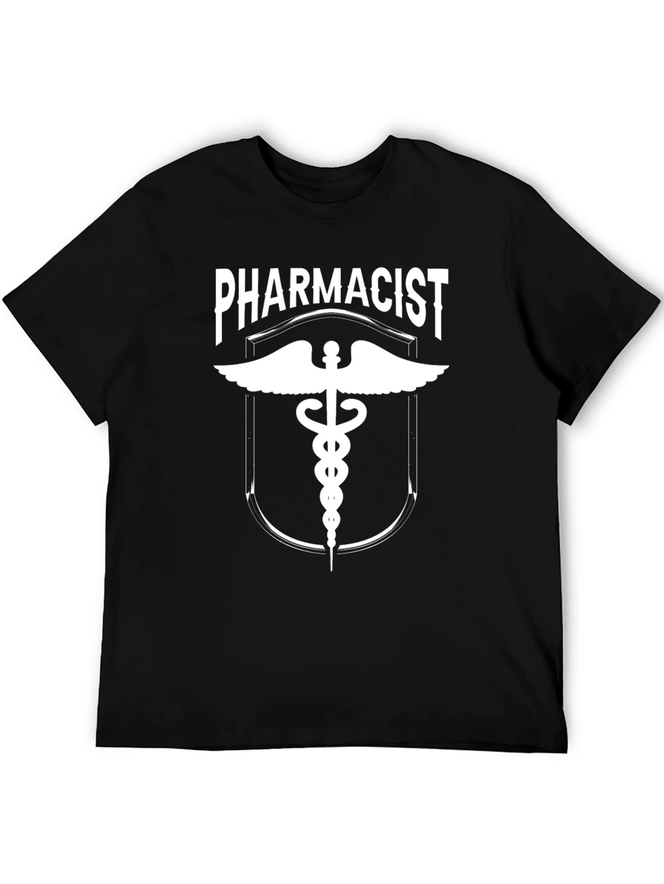 Pharmacist Caduceus Symbol Black T-Shirt