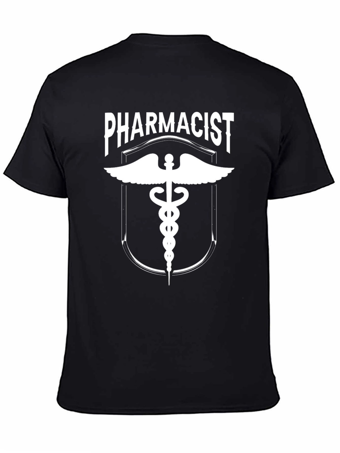Pharmacist Caduceus Symbol Black T-Shirt