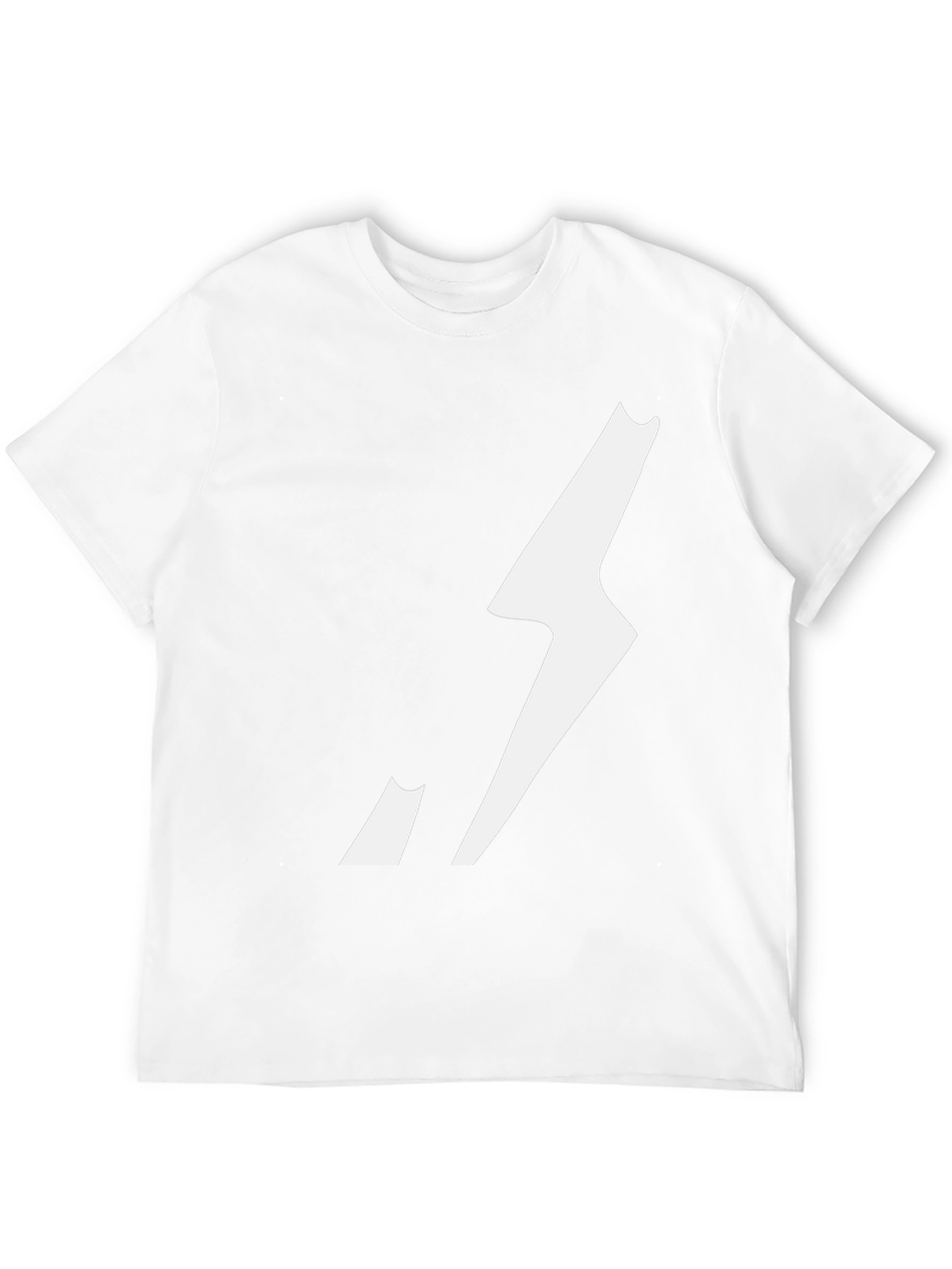 Bold Lightning Bolt Graphic Tee - Black