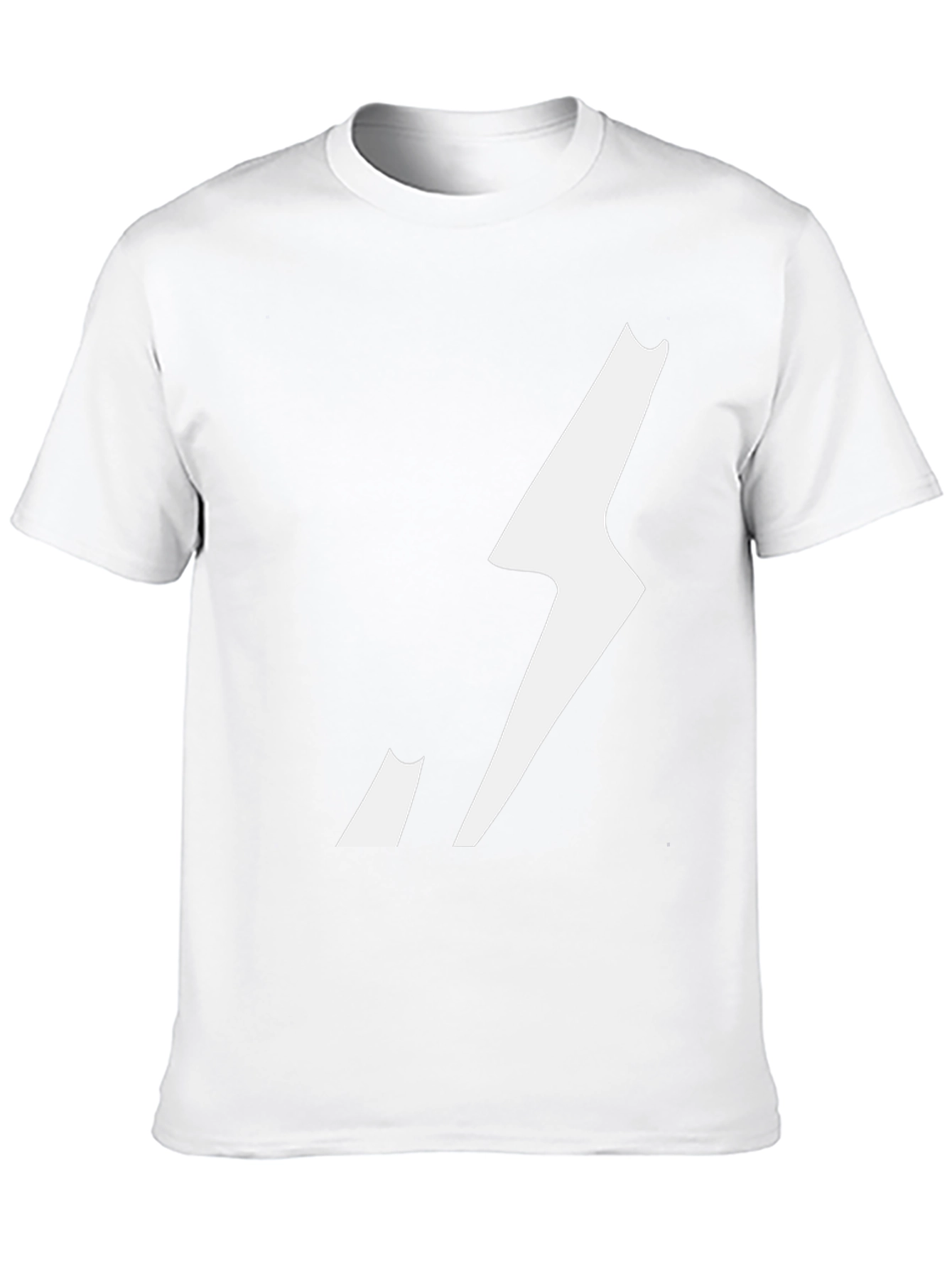 Bold Lightning Bolt Graphic Tee - Black