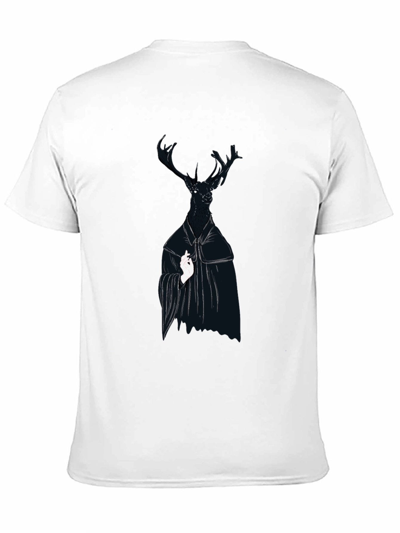 Black Deer Graphic Tee - Unique Animal Print