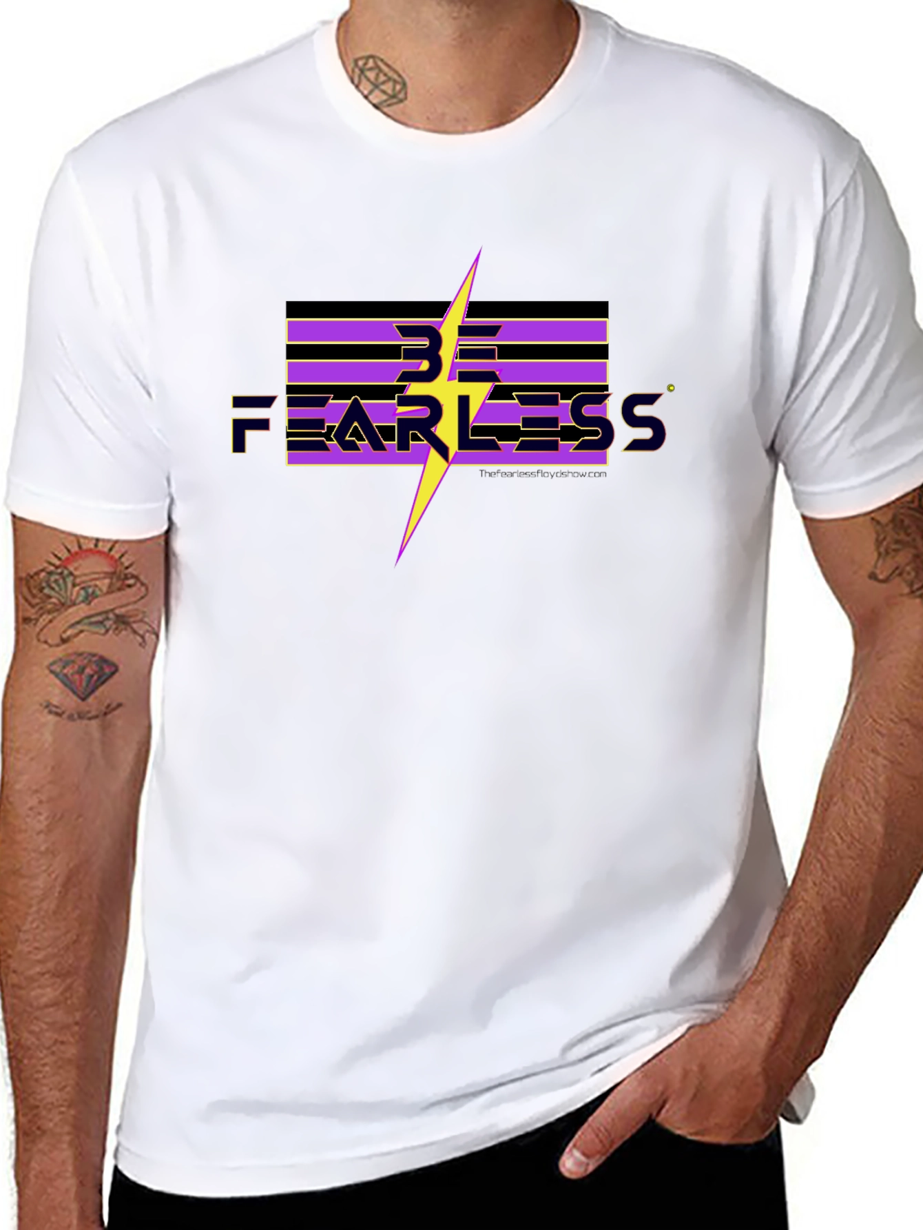 Be Fearless Graphic Tee - Black Cotton T-Shirt