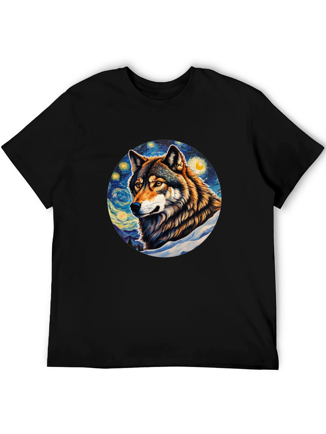Wolf Starry Night T-Shirt