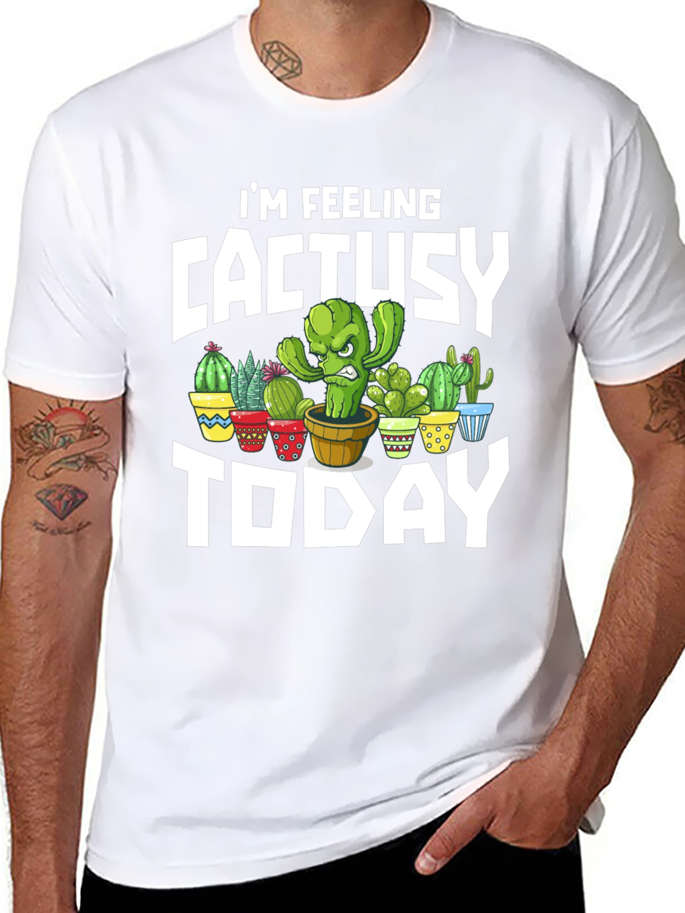CactUsy Today T-Shirt - Humorous Cactus Graphic Tee