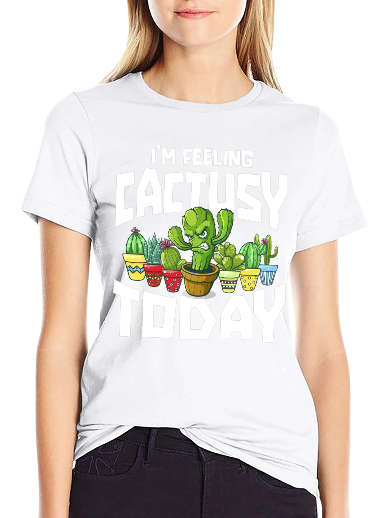 CactUsy Today T-Shirt - Humorous Cactus Graphic Tee