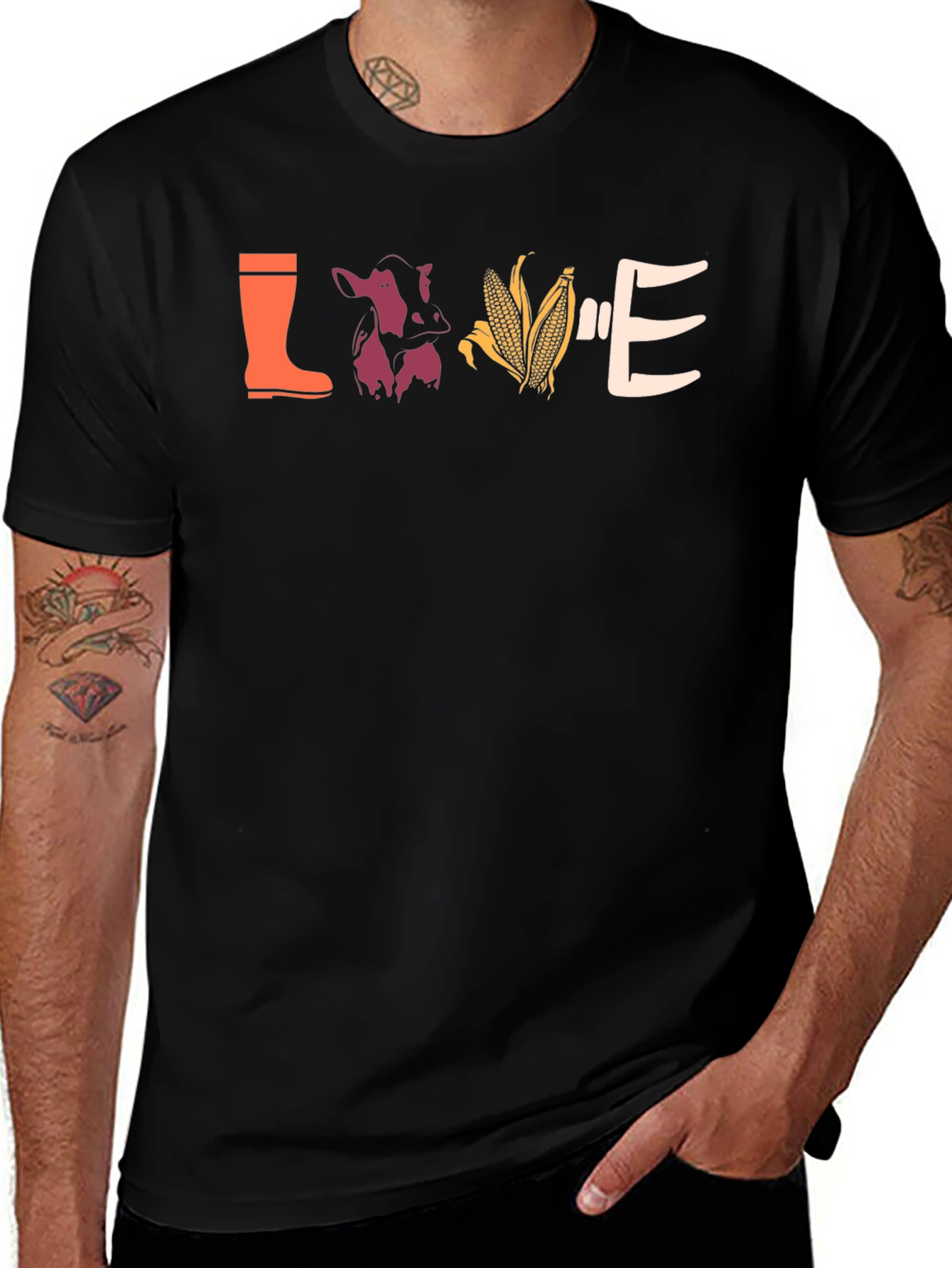 Love Farming Black T-Shirt
