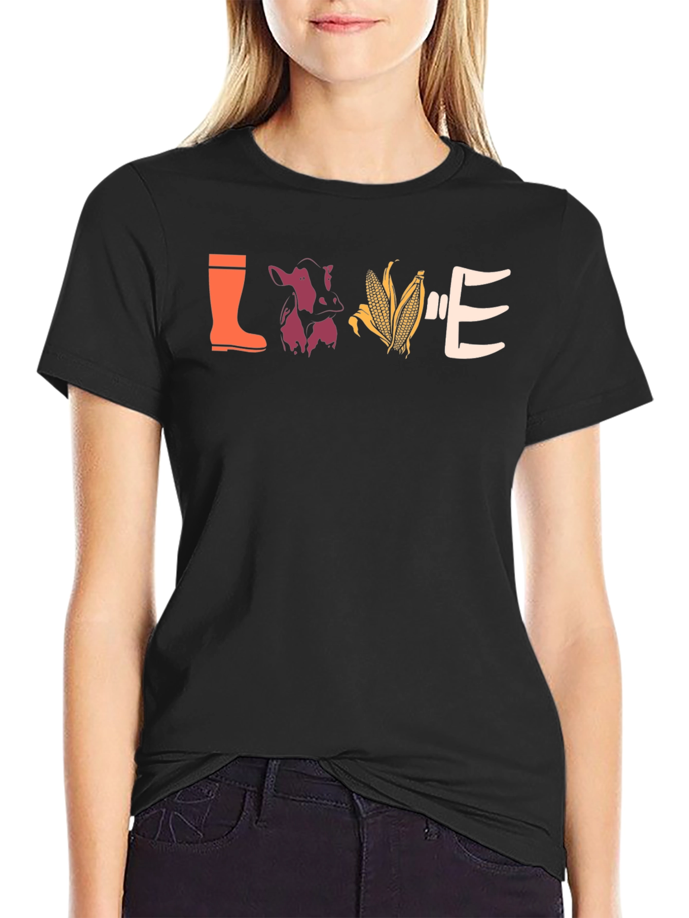 Love Farming Black T-Shirt