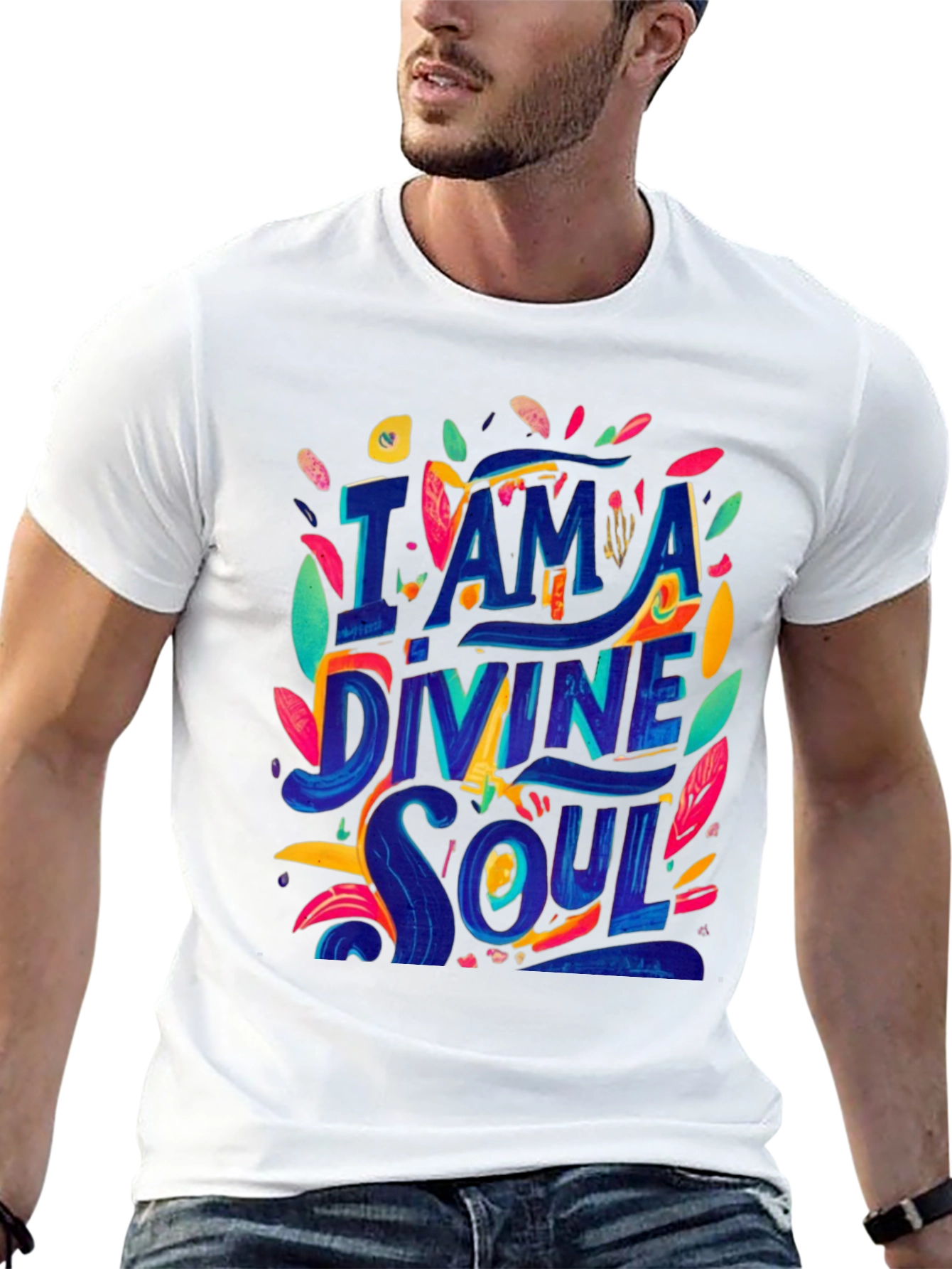 I am a Divine Soul Black Graphic Tee