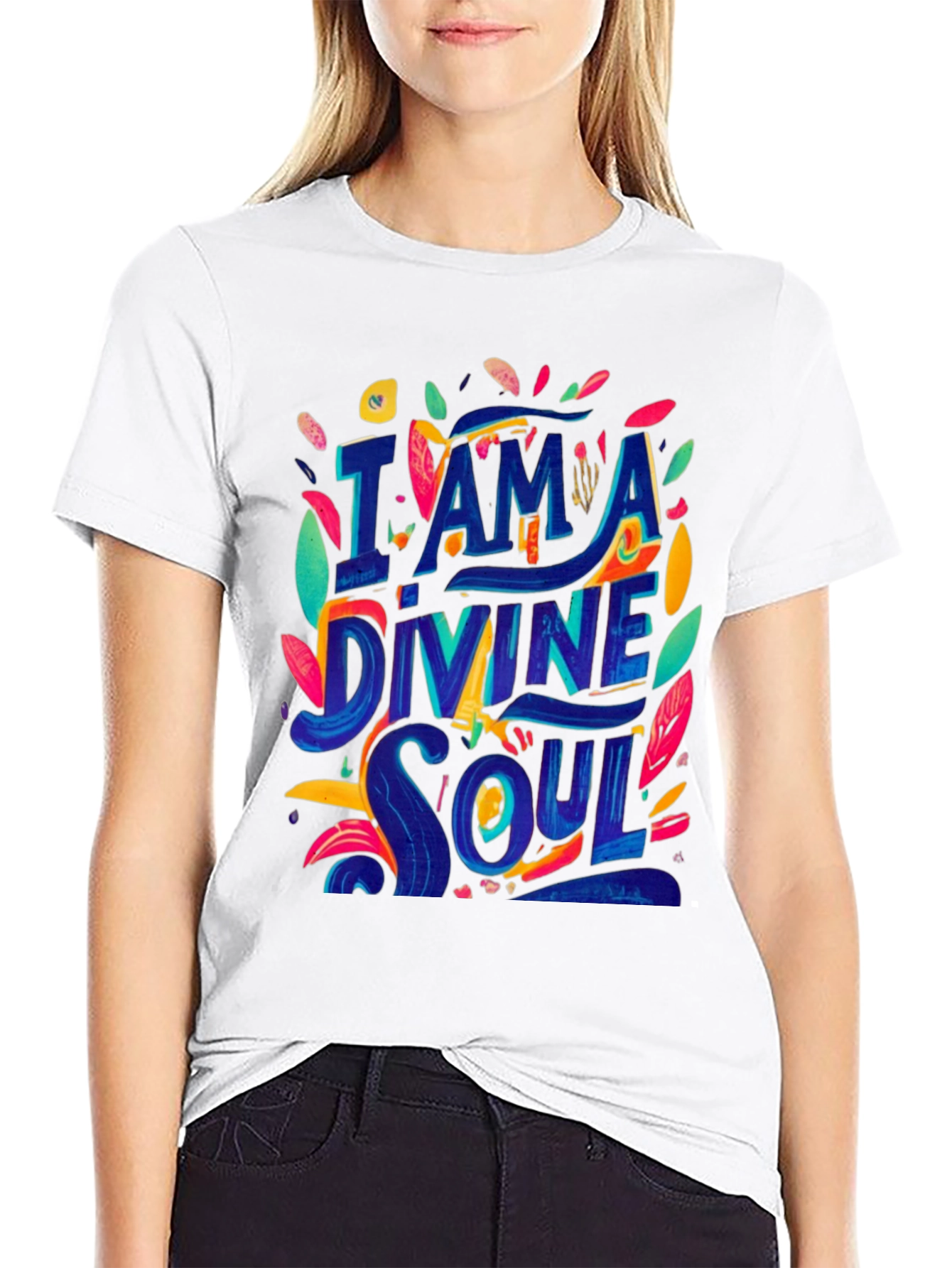 I am a Divine Soul Black Graphic Tee