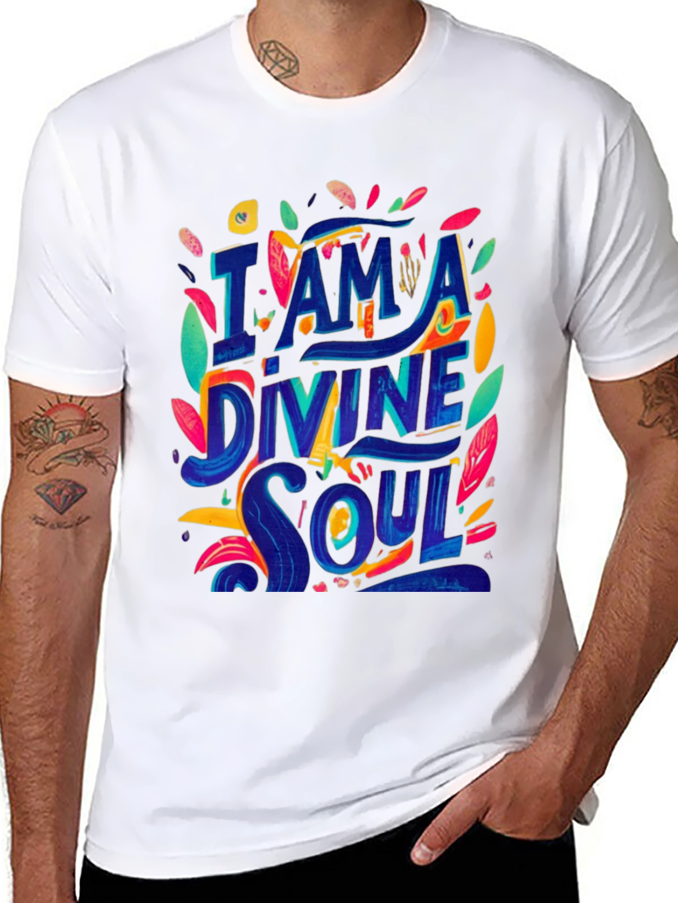 I am a Divine Soul Black Graphic Tee