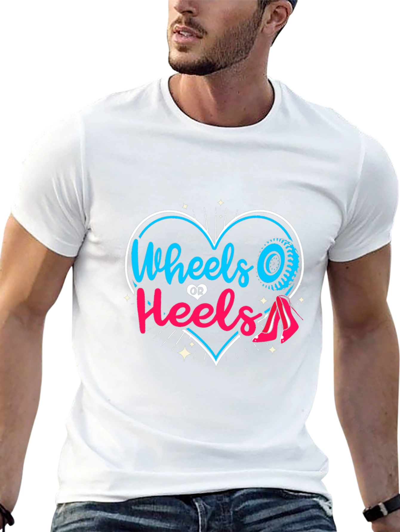 Wheels or Heels T-Shirt - Gender Reveal