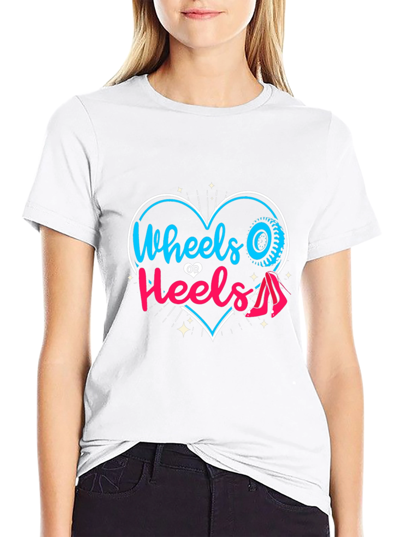 Wheels or Heels T-Shirt - Gender Reveal