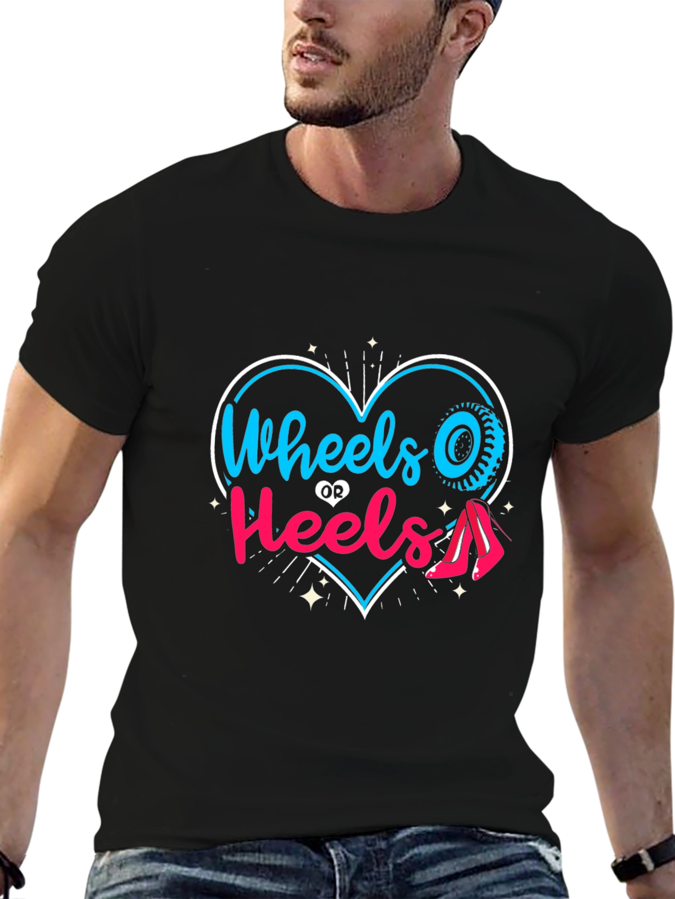 Wheels or Heels T-Shirt - Gender Reveal