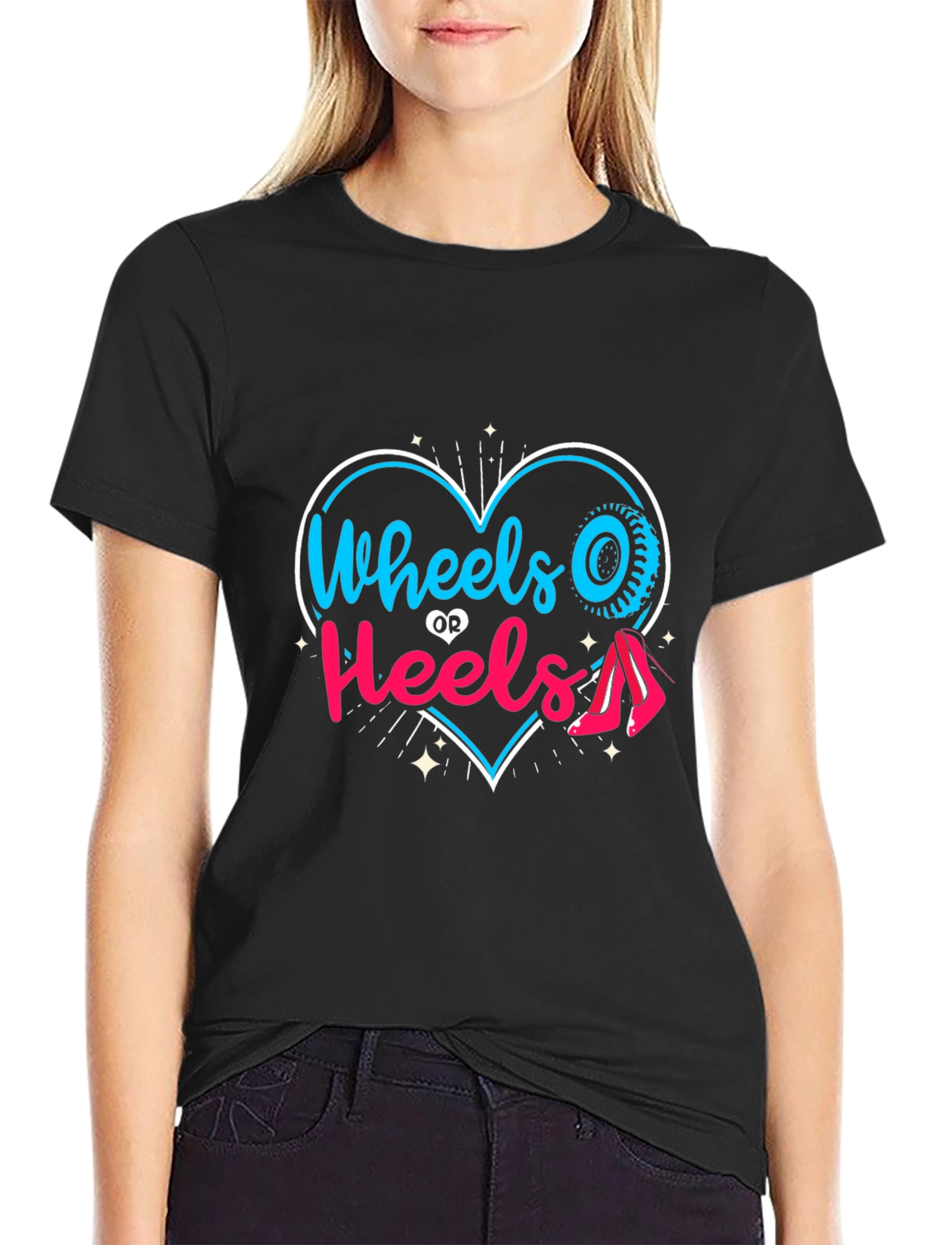 Wheels or Heels T-Shirt - Gender Reveal