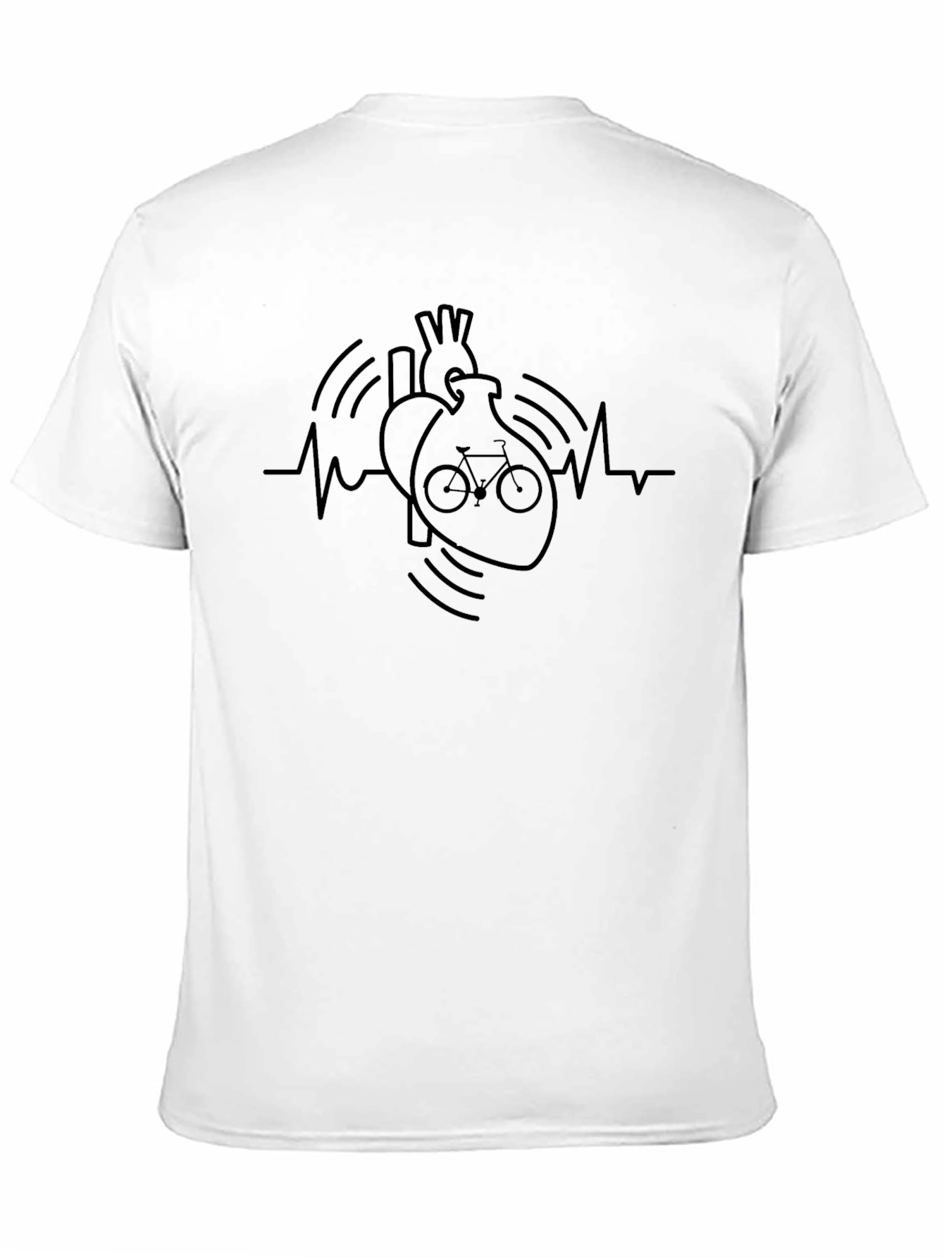 Heartbeat Bicycle T-Shirt - Cyclist Love