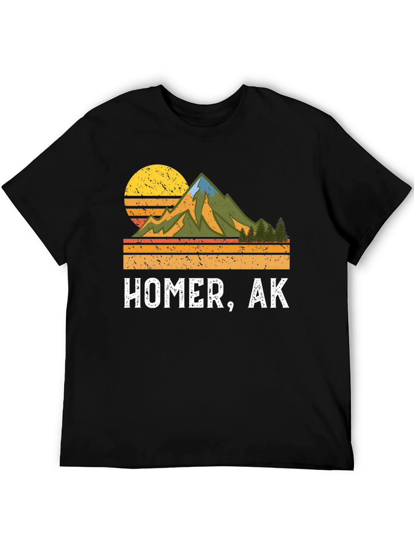 Homer Alaska Retro Graphic T-Shirt