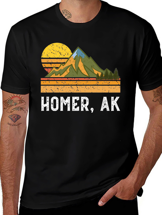Homer Alaska Retro Graphic T-Shirt