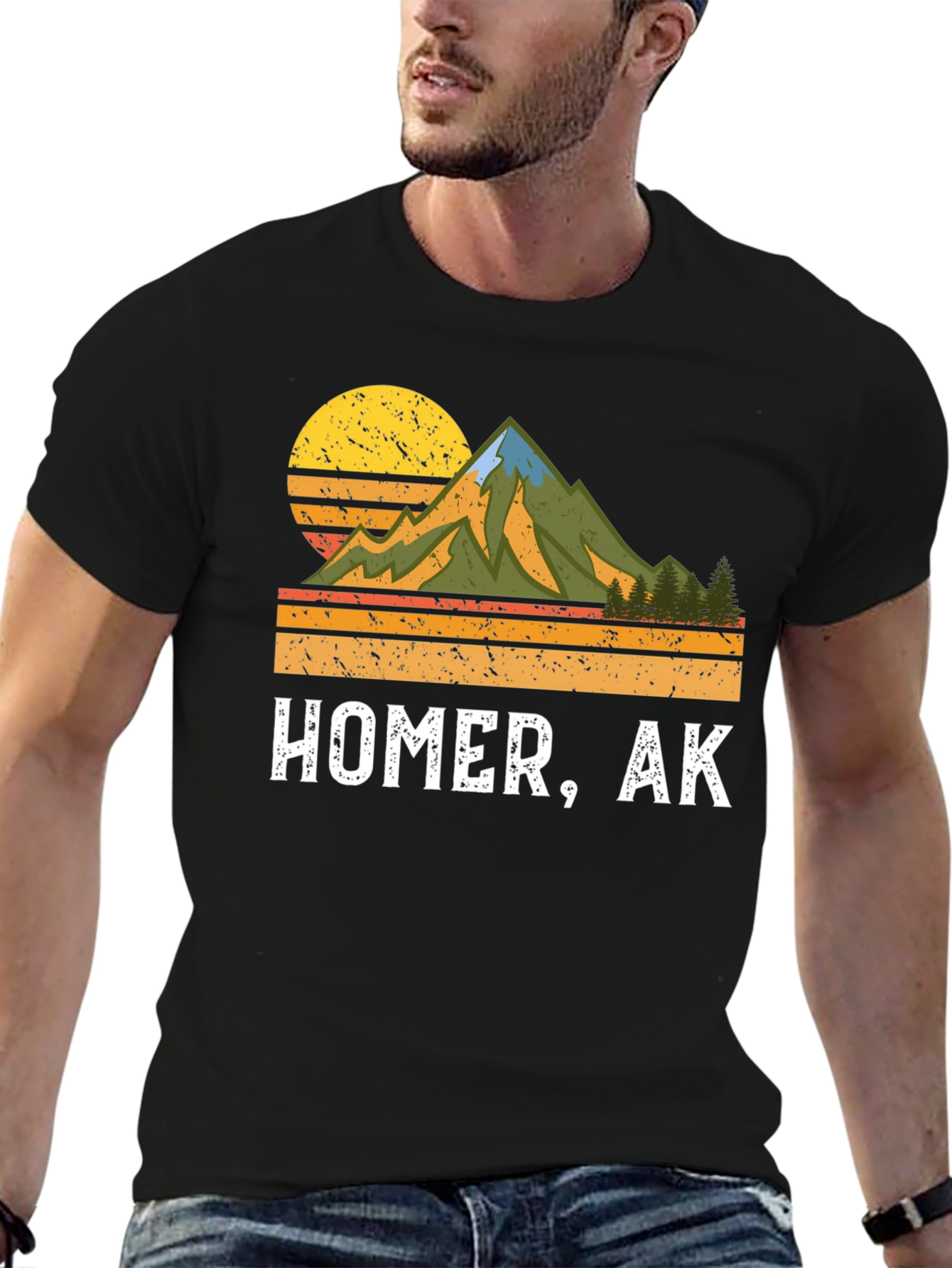 Homer Alaska Retro Graphic T-Shirt