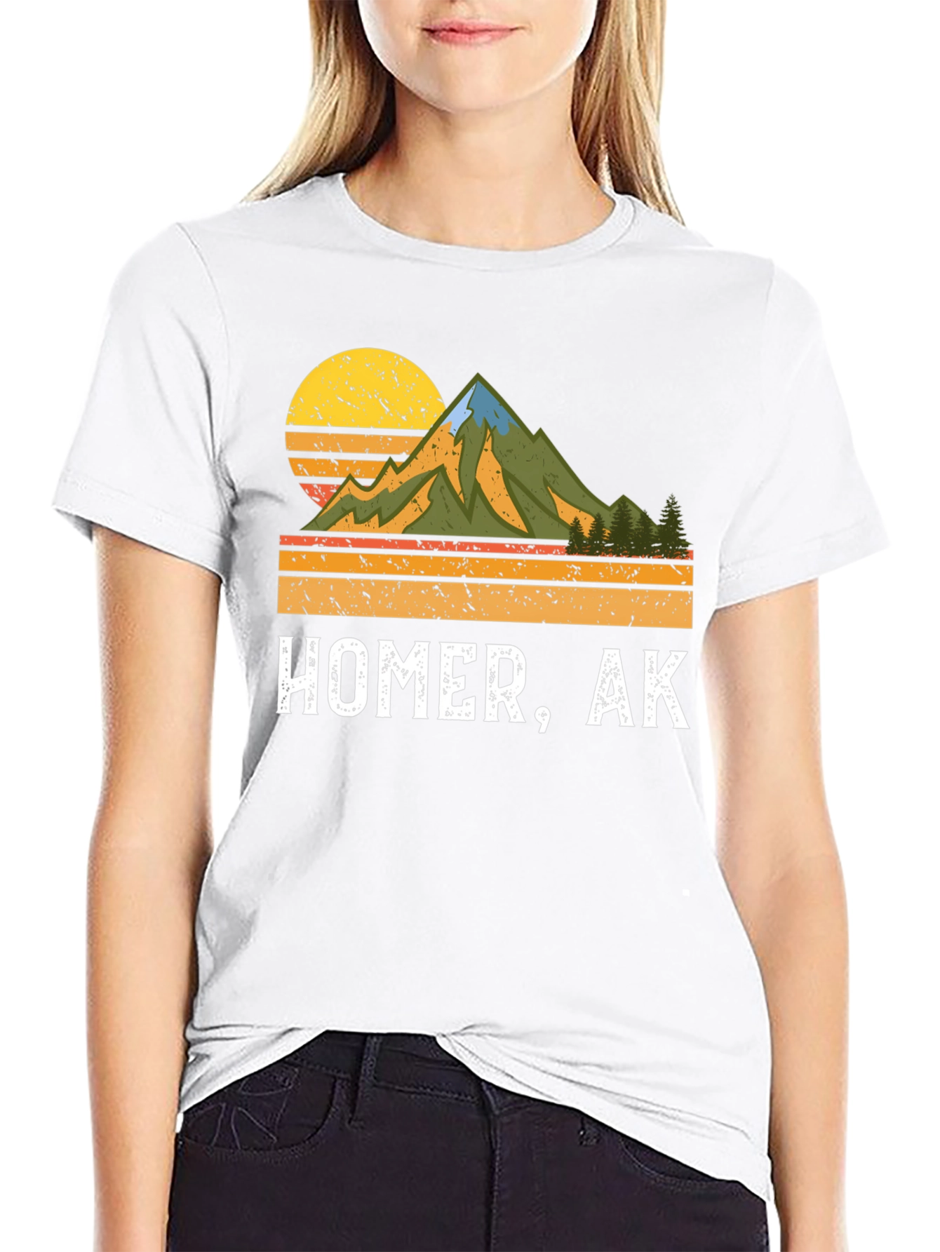 Homer Alaska Retro Graphic T-Shirt