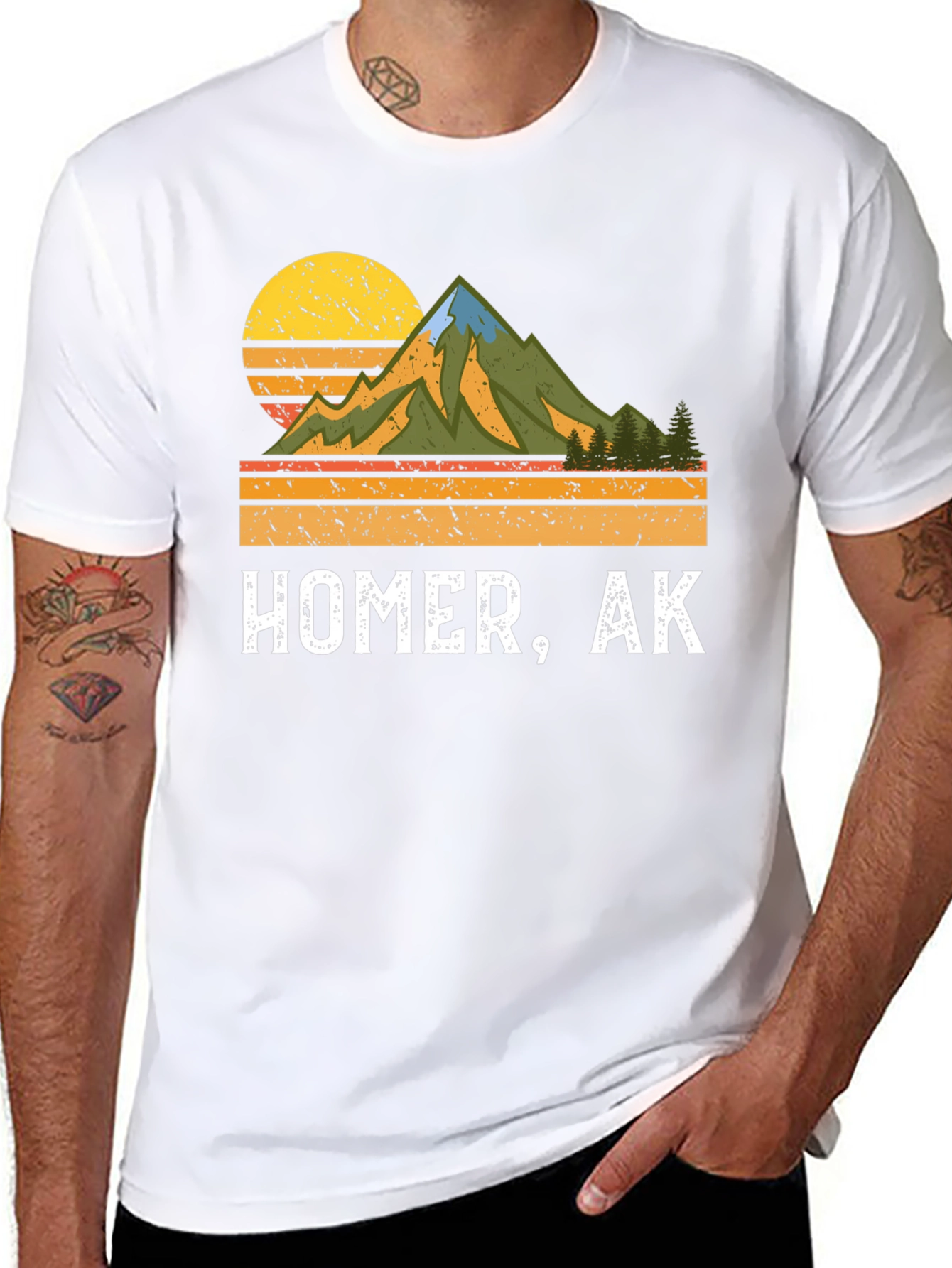 Homer Alaska Retro Graphic T-Shirt