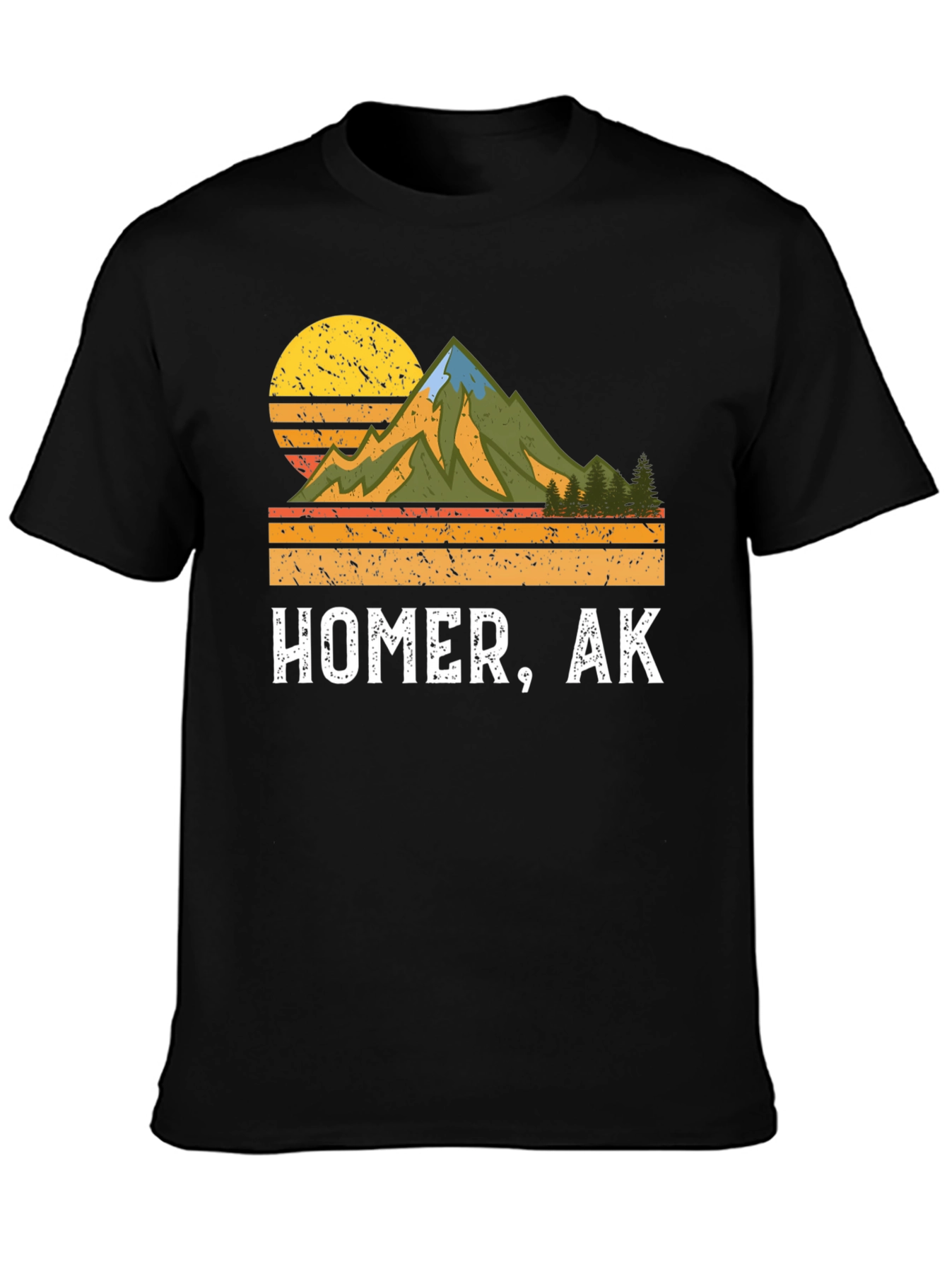 Homer Alaska Retro Graphic T-Shirt