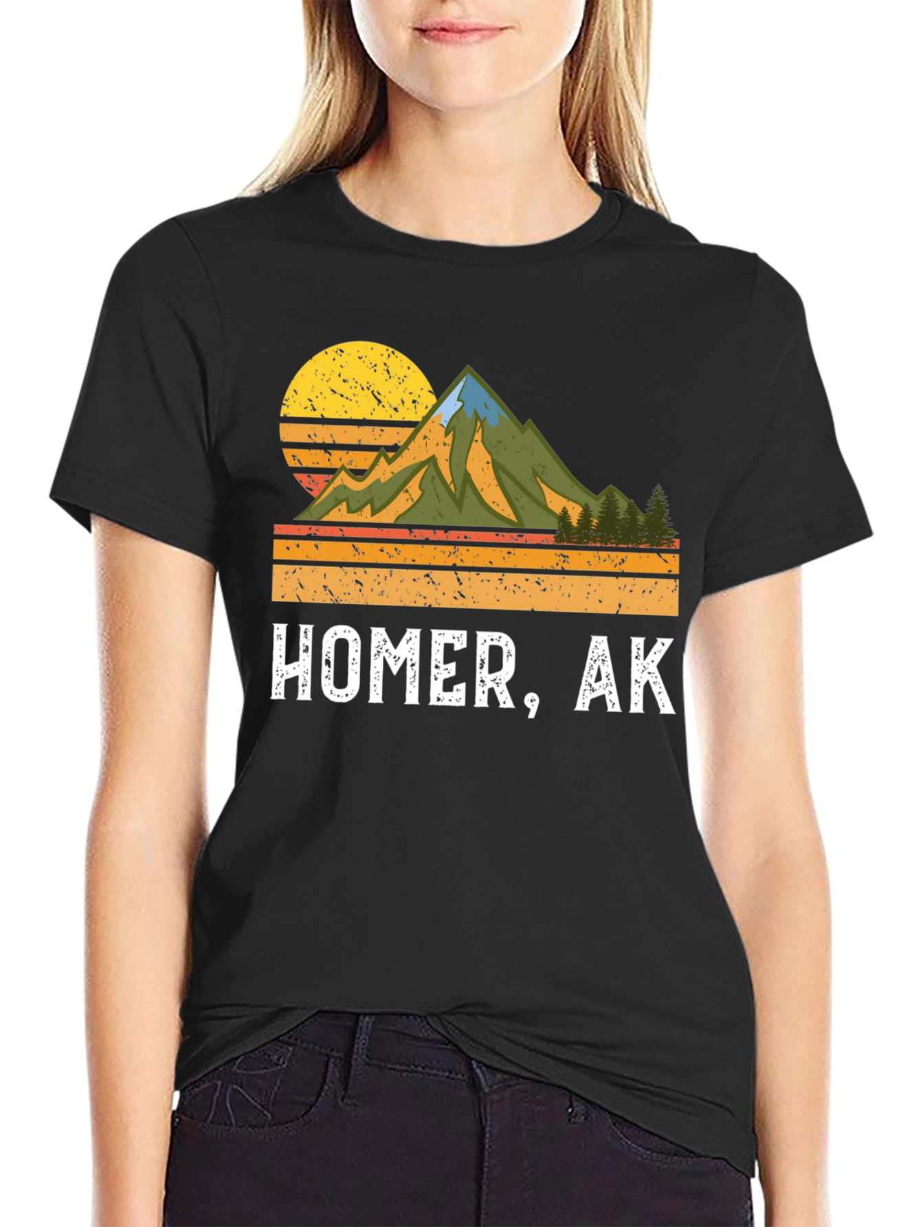 Homer Alaska Retro Graphic T-Shirt