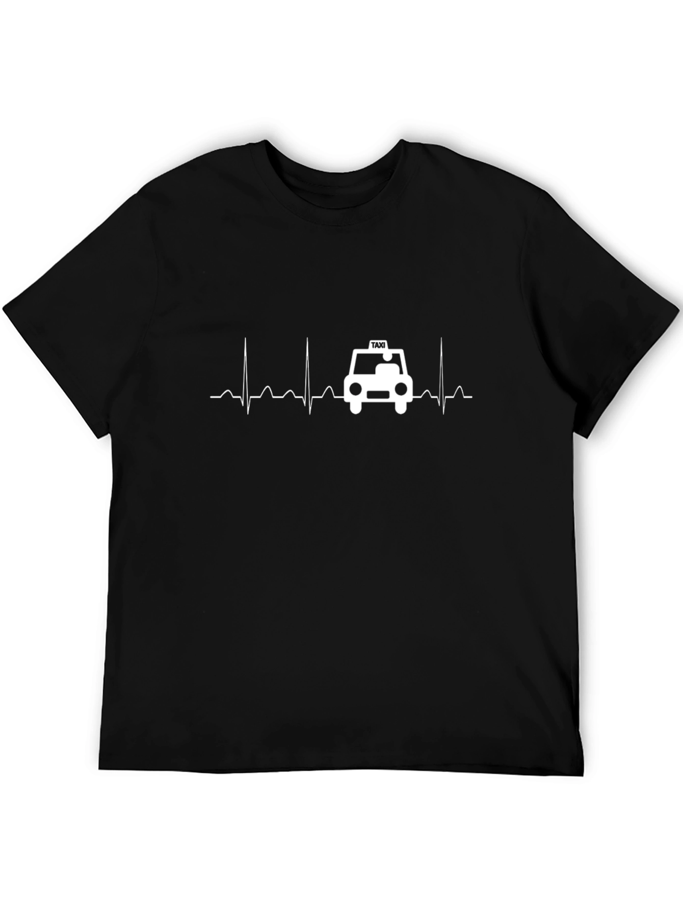 Taxi Heartbeat T-Shirt - Black Graphic Tee