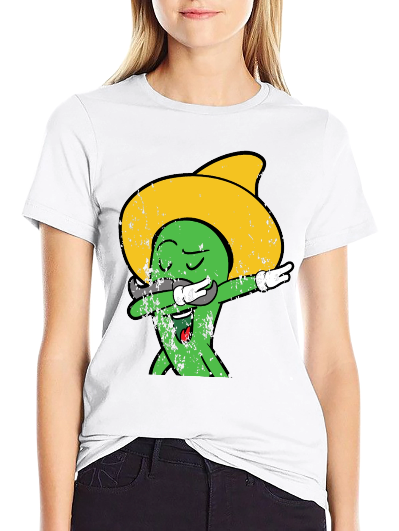 Dabbing Cactus Sombrero Graphic Tee