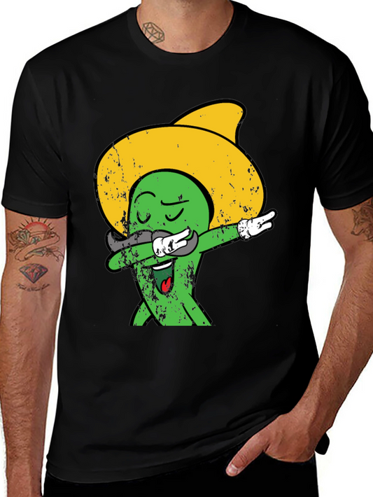 Dabbing Cactus Sombrero Graphic Tee