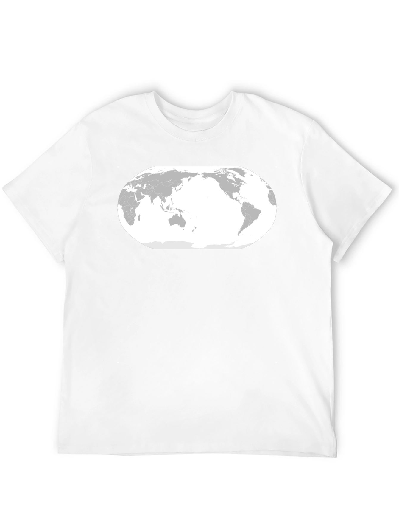 World Map Graphic Tee - Black Cotton T-Shirt