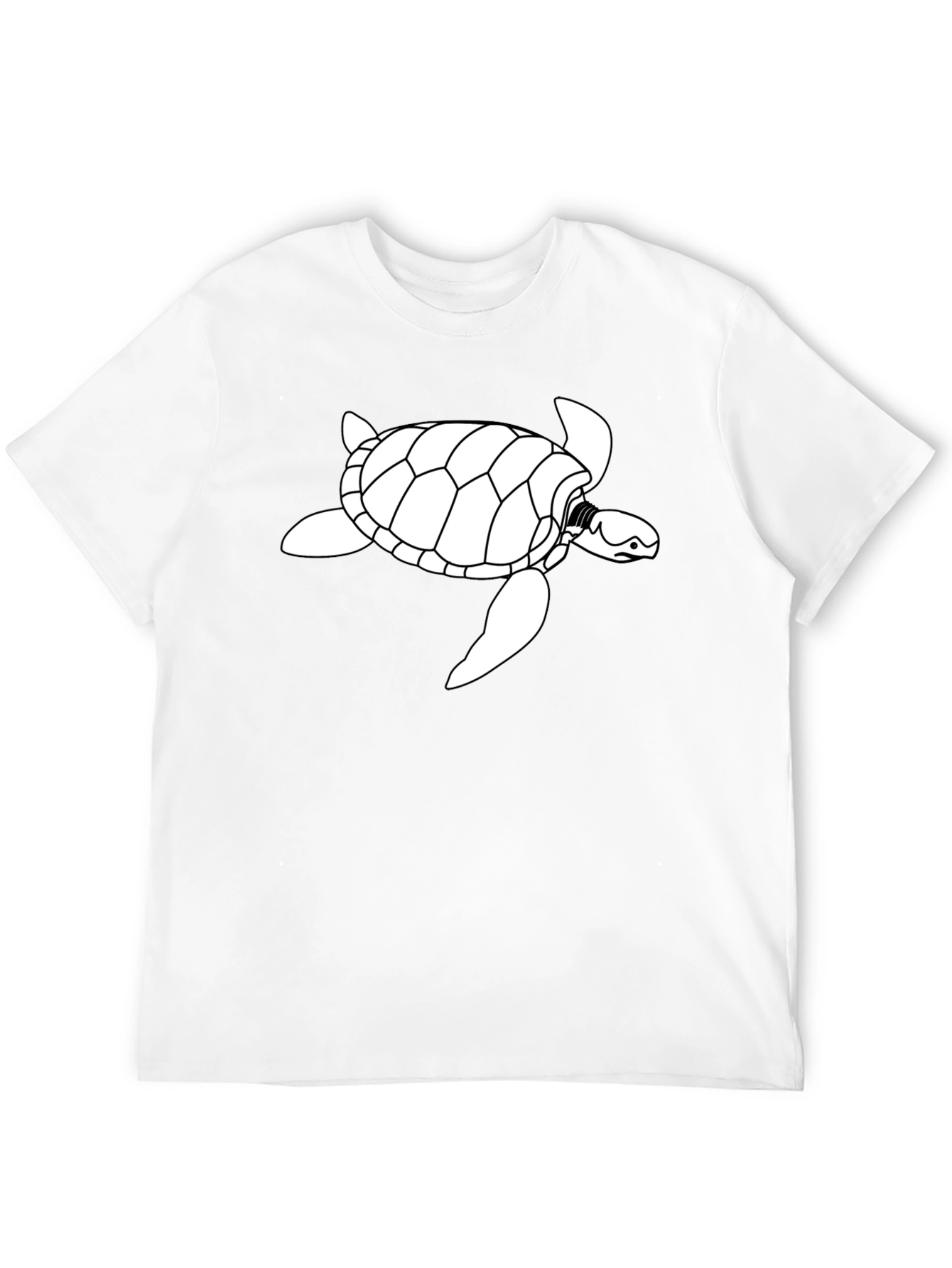 Black Turtle Graphic Tee -  Relaxed Fit Casual Shirt