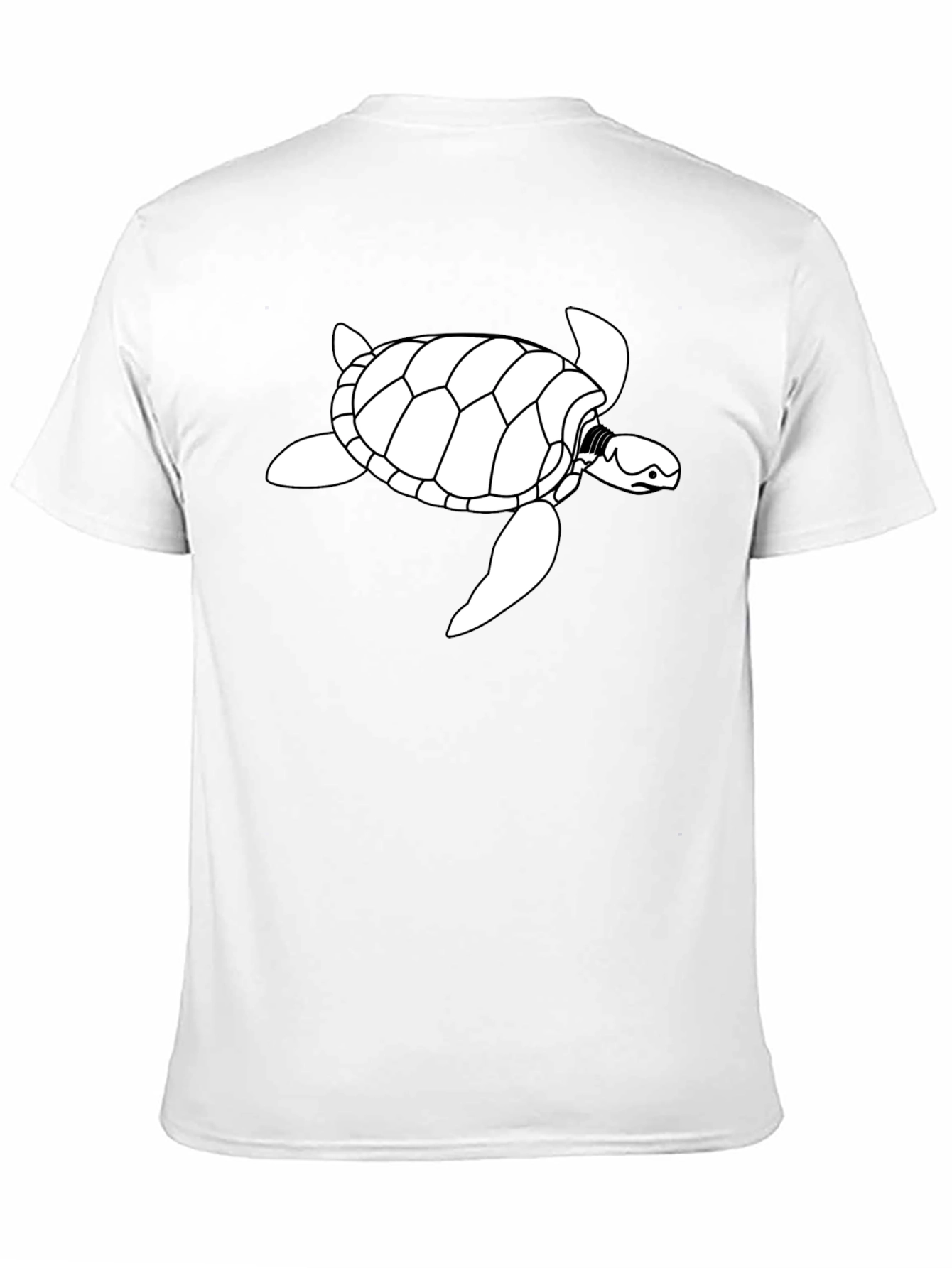 Black Turtle Graphic Tee -  Relaxed Fit Casual Shirt