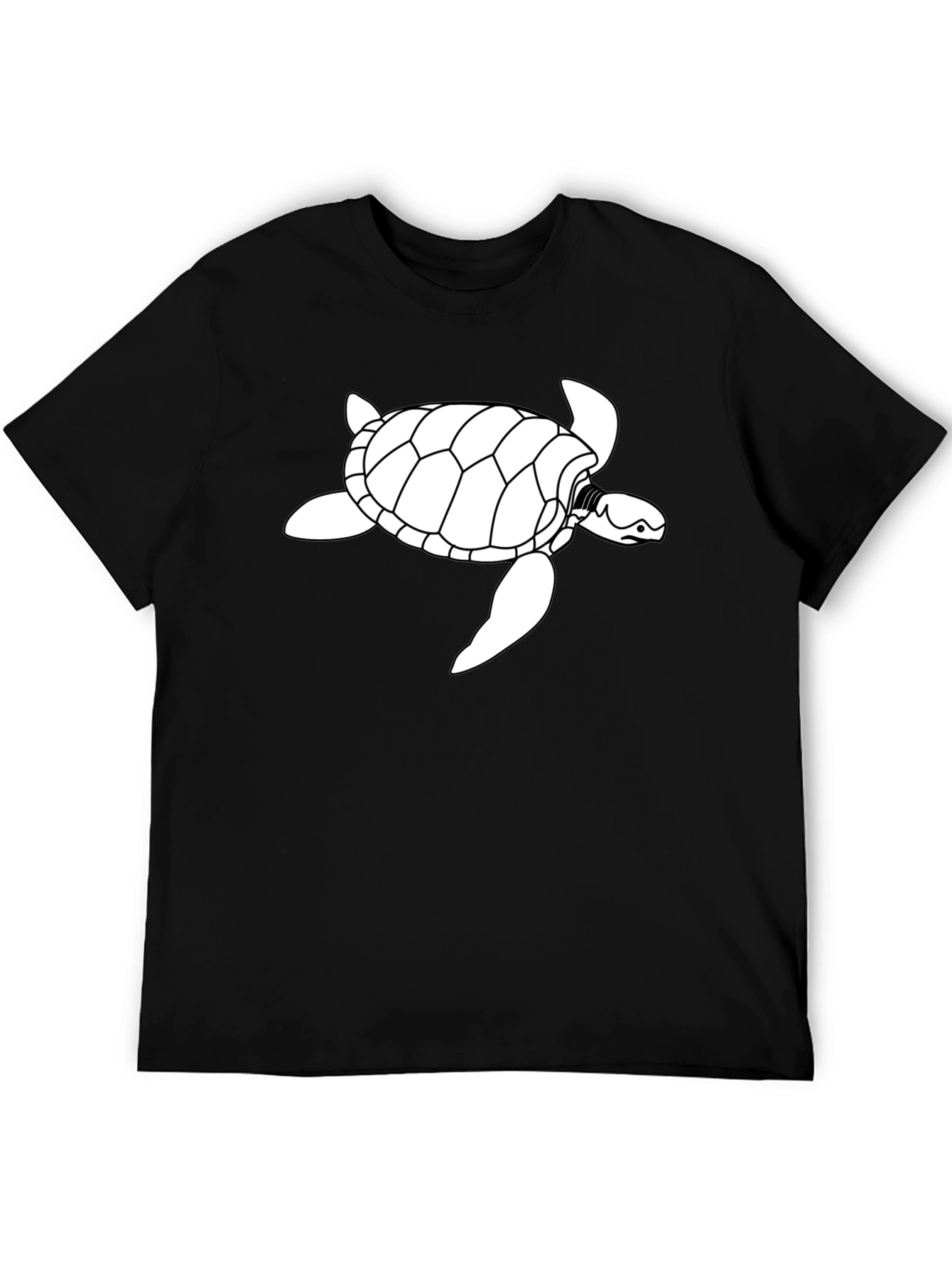 Black Turtle Graphic Tee -  Relaxed Fit Casual Shirt