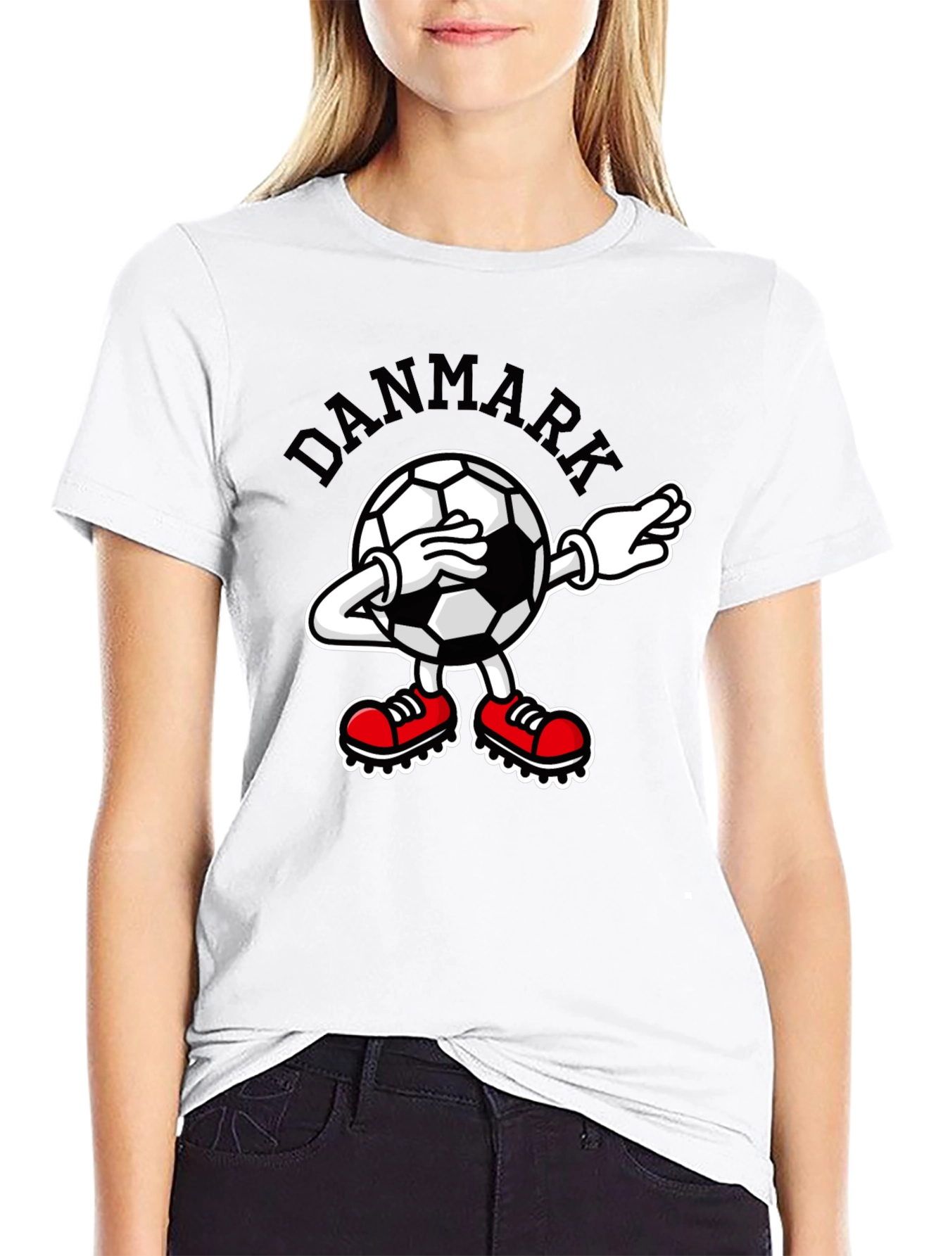 Denmark Soccer Dabbing T-Shirt