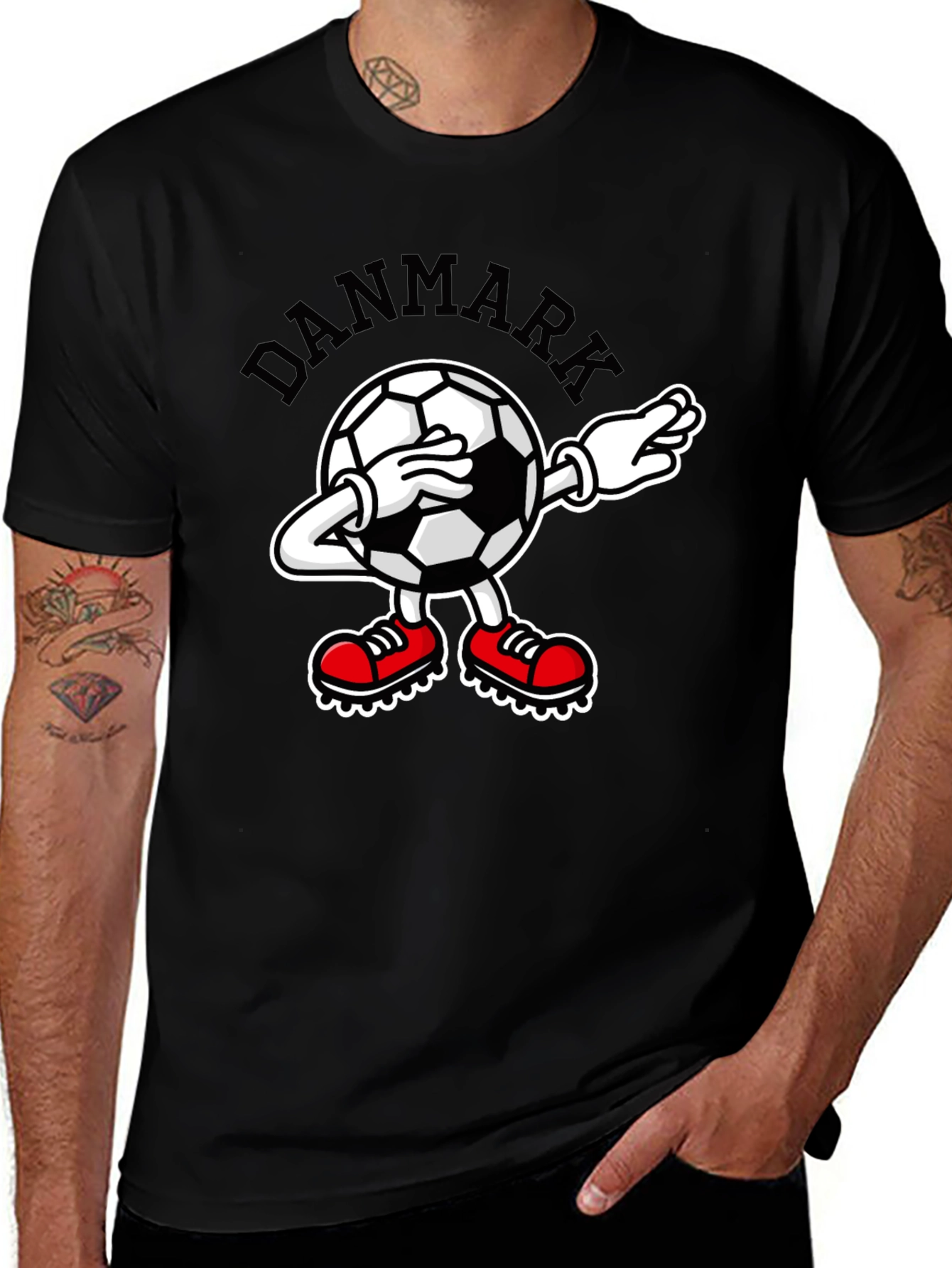 Denmark Soccer Dabbing T-Shirt