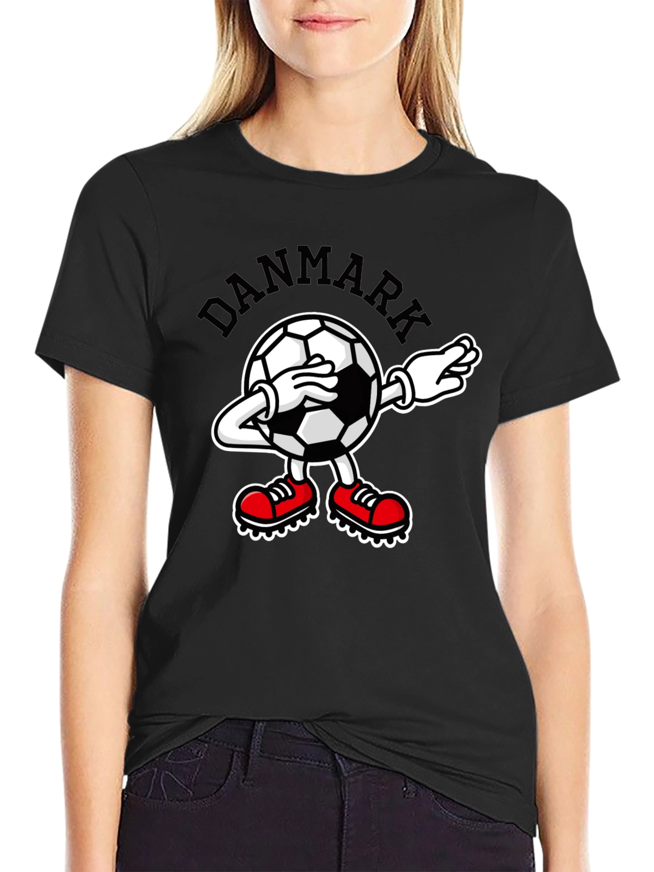 Denmark Soccer Dabbing T-Shirt
