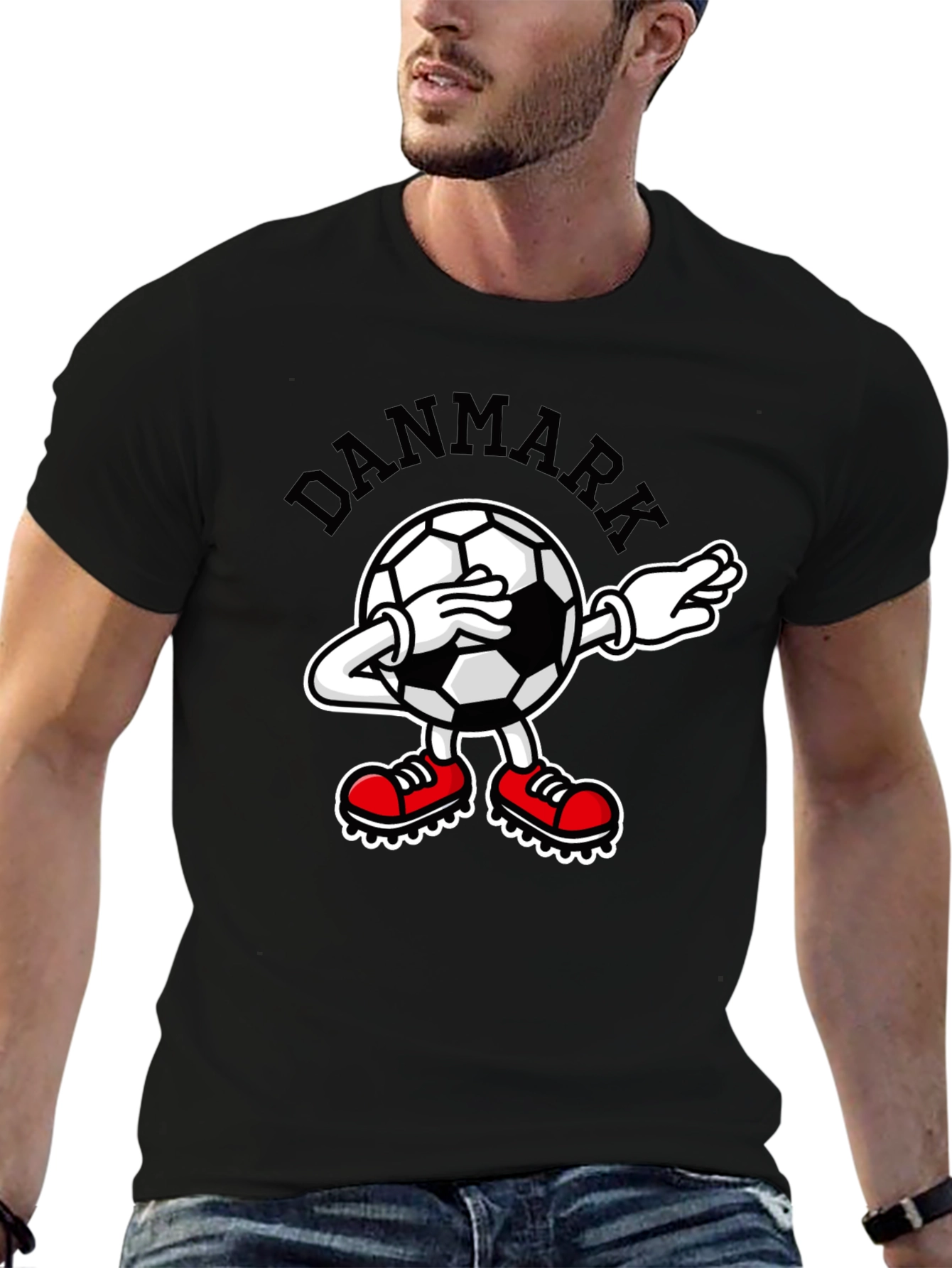 Denmark Soccer Dabbing T-Shirt