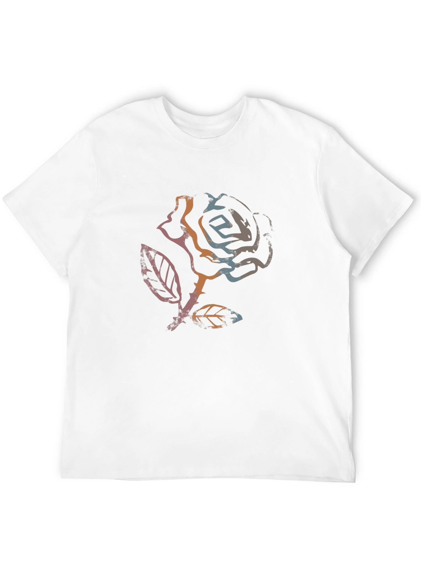 Rose Graphic Black T-Shirt - Stylish Casual Wear