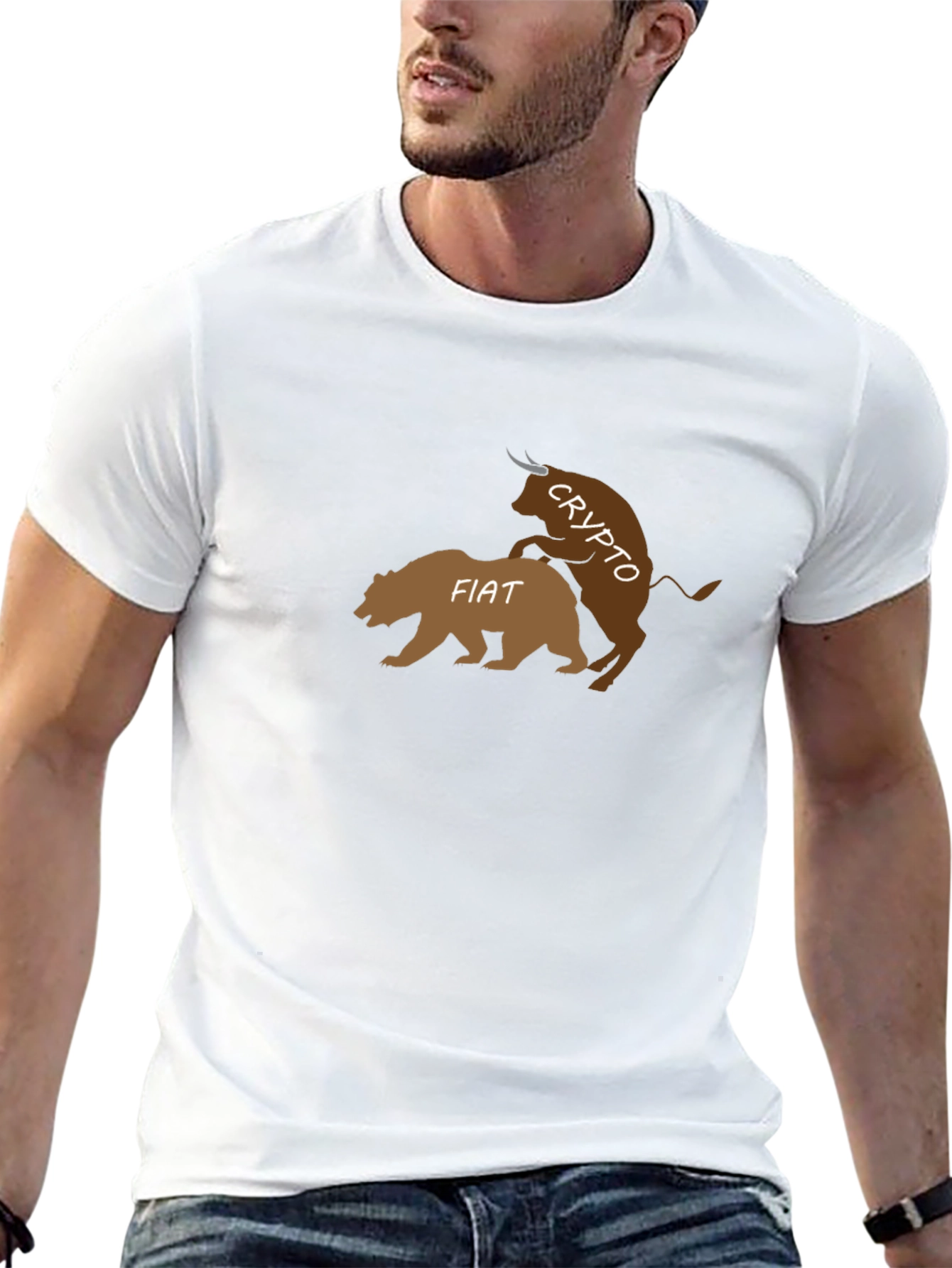 Crypto Bull vs Fiat Bear T-Shirt