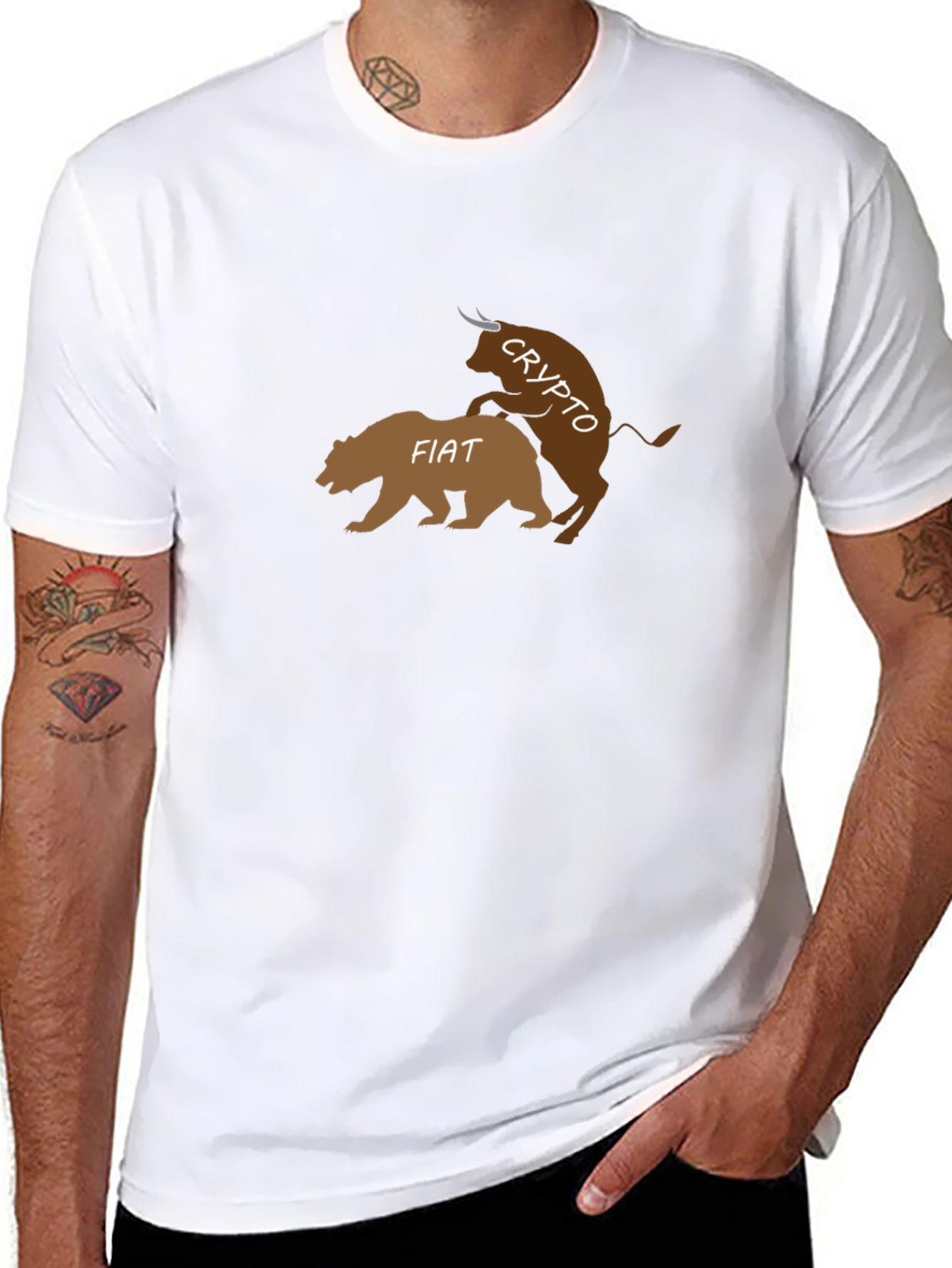 Crypto Bull vs Fiat Bear T-Shirt