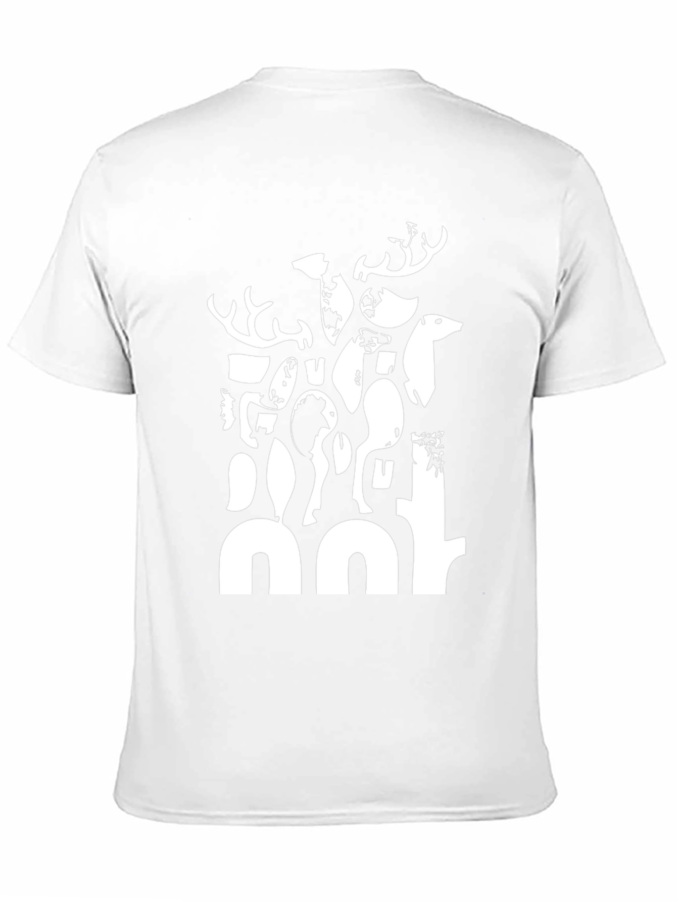 Abstract Deer Black T-Shirt