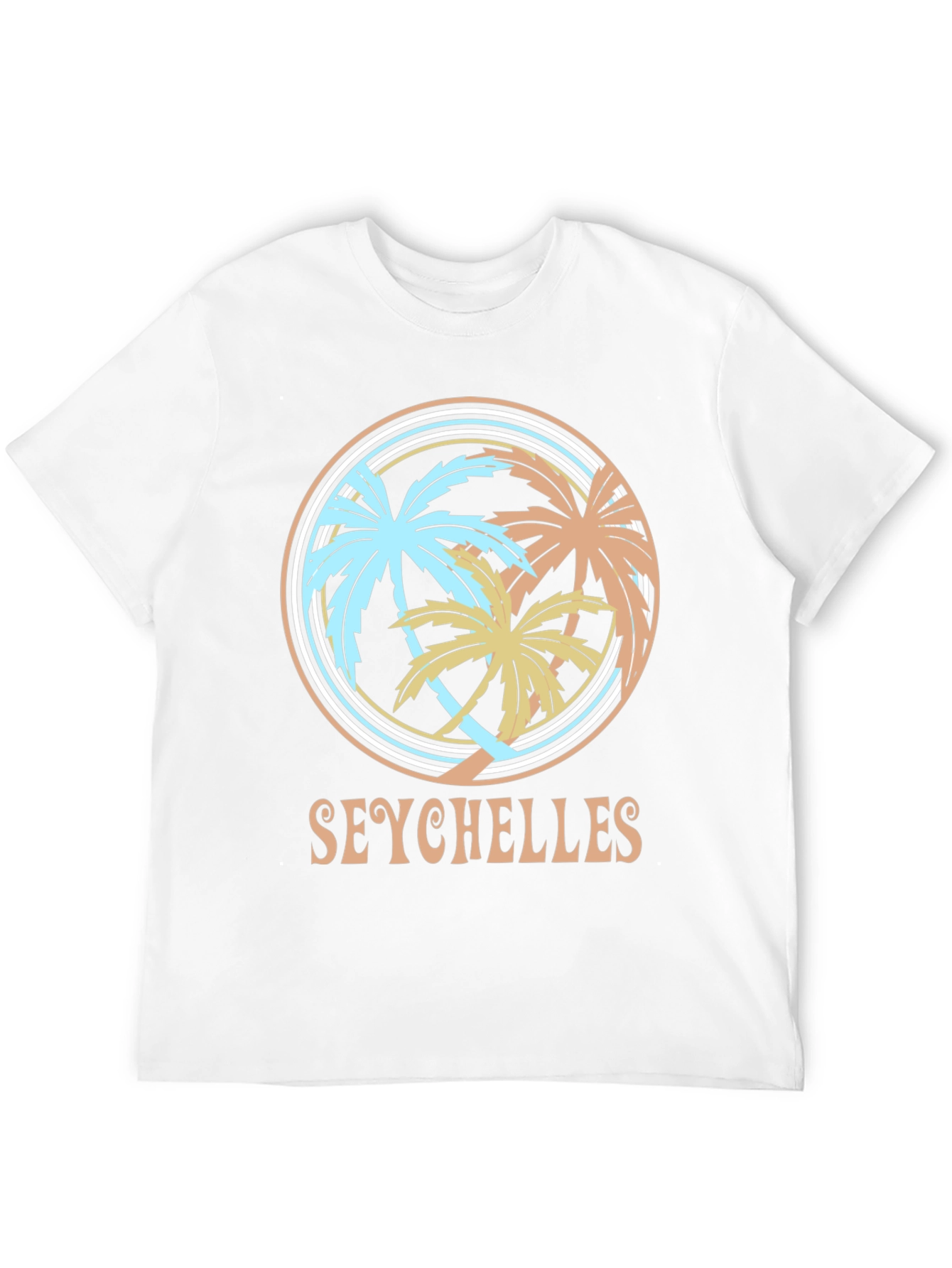 Seychelles Palm Tree Graphic Tee - Island Vibes