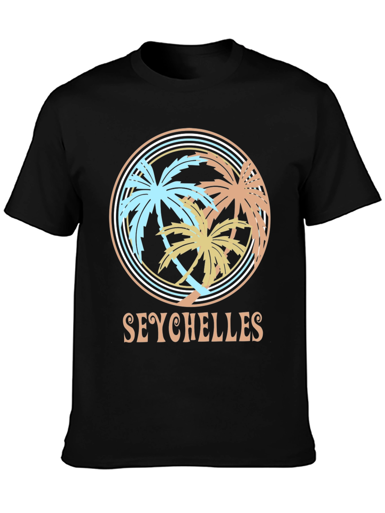 Seychelles Palm Tree Graphic Tee - Island Vibes