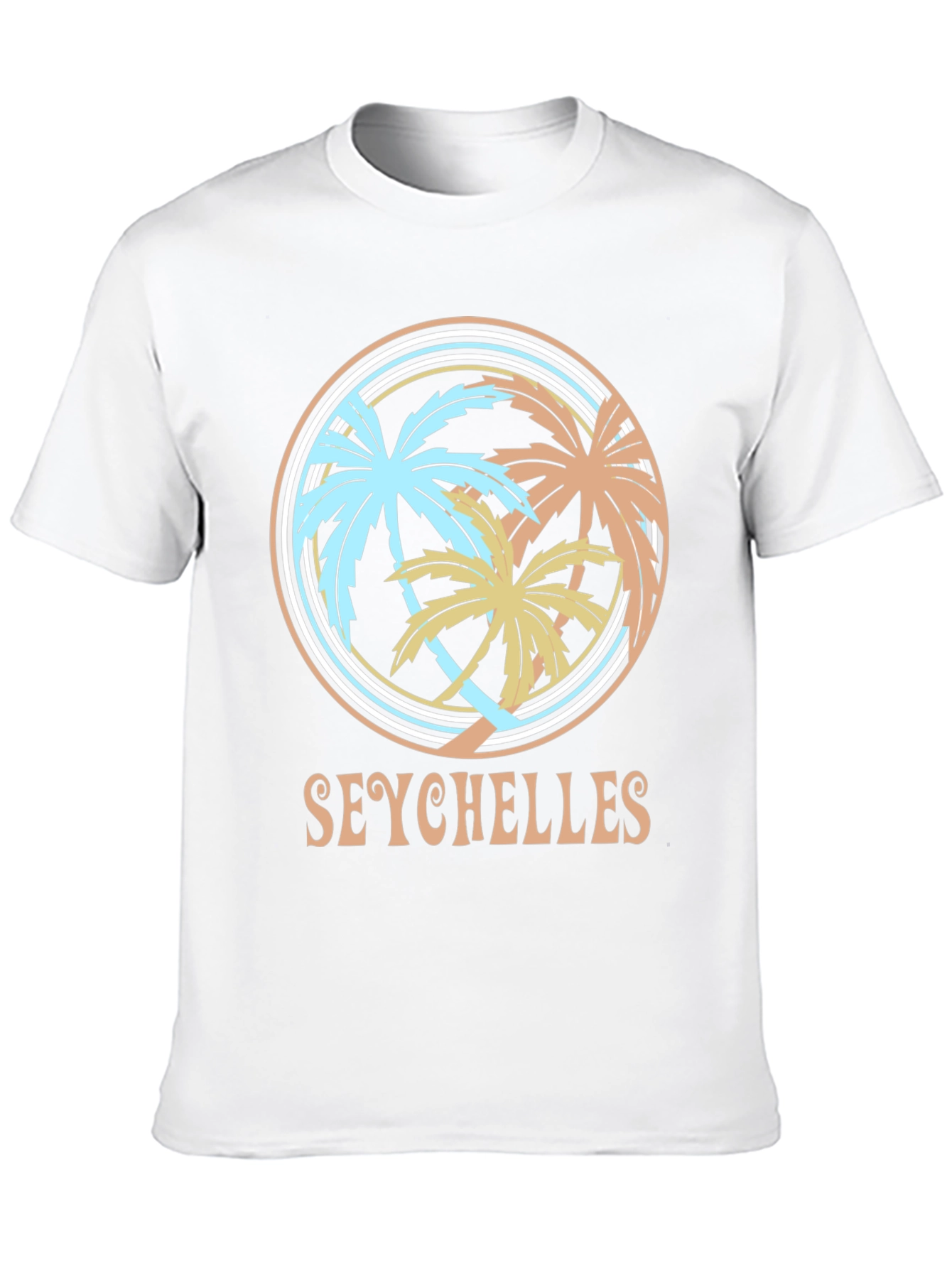 Seychelles Palm Tree Graphic Tee - Island Vibes