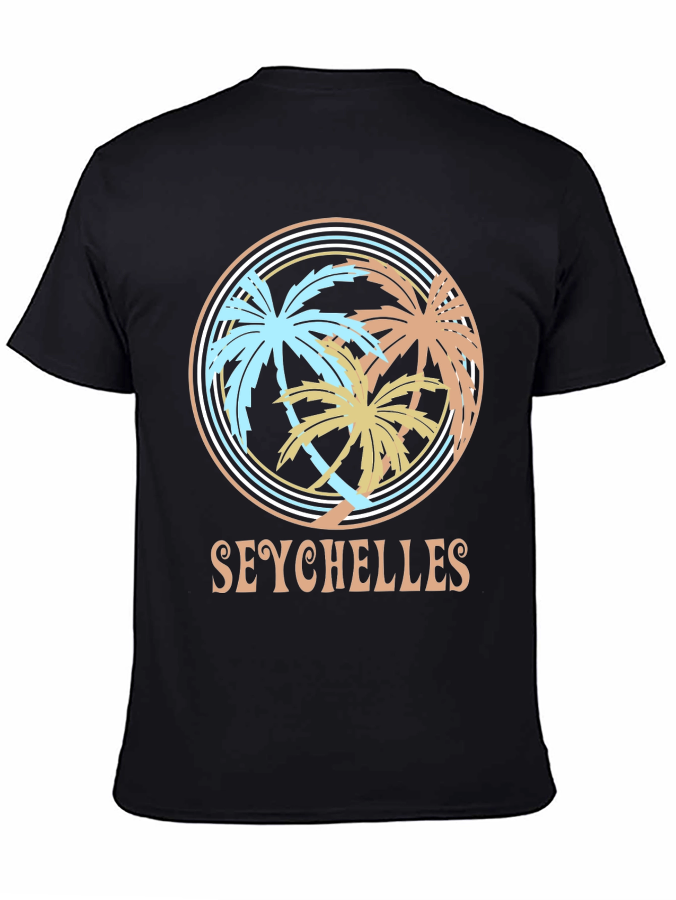 Seychelles Palm Tree Graphic Tee - Island Vibes