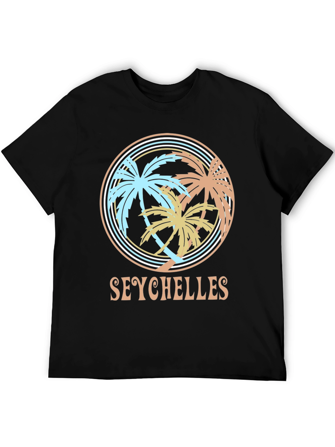 Seychelles Palm Tree Graphic Tee - Island Vibes